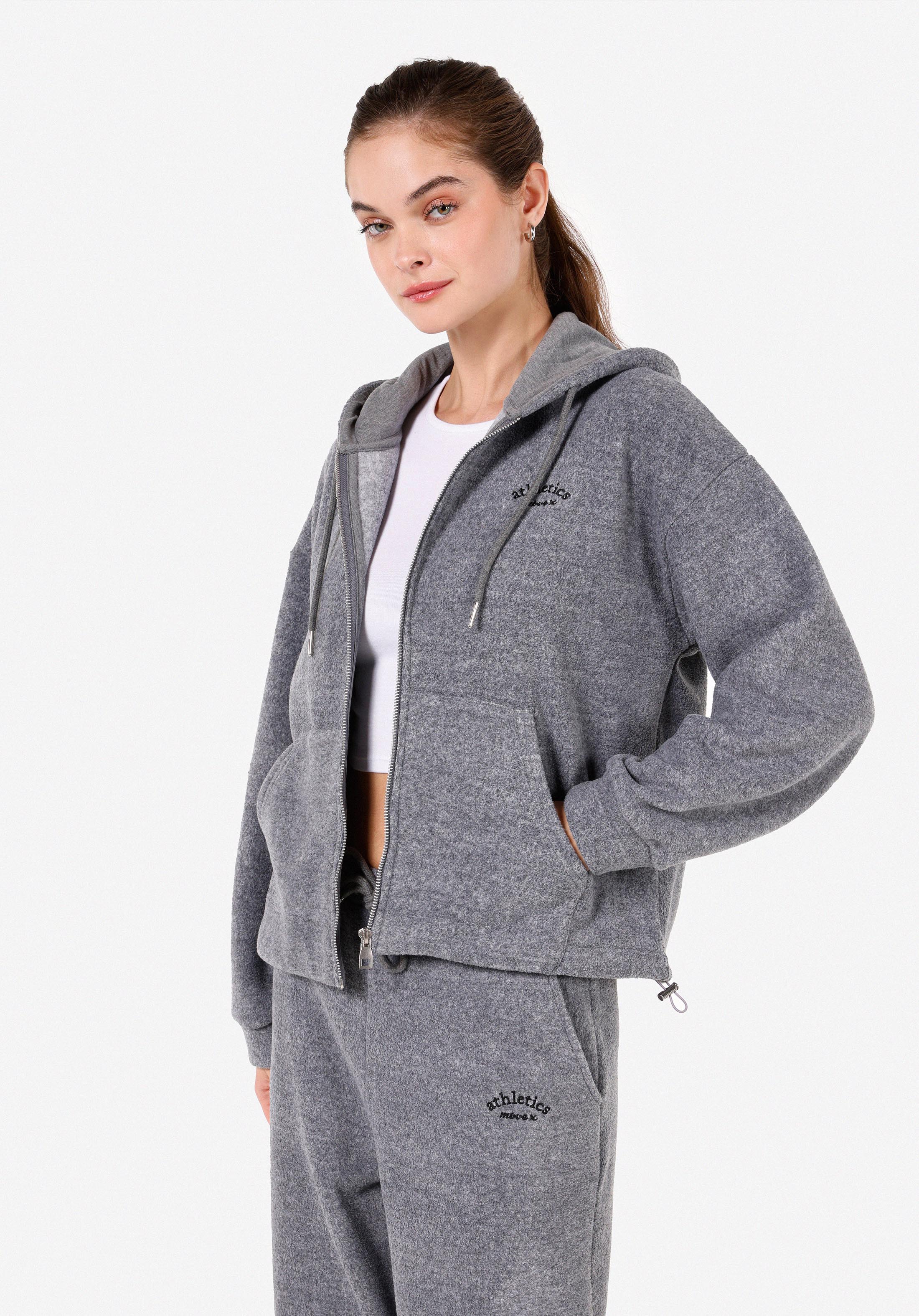 Afișați detalii pentru Hanorac / Bluza De Dama Gri Regular Fit  Cl1071092