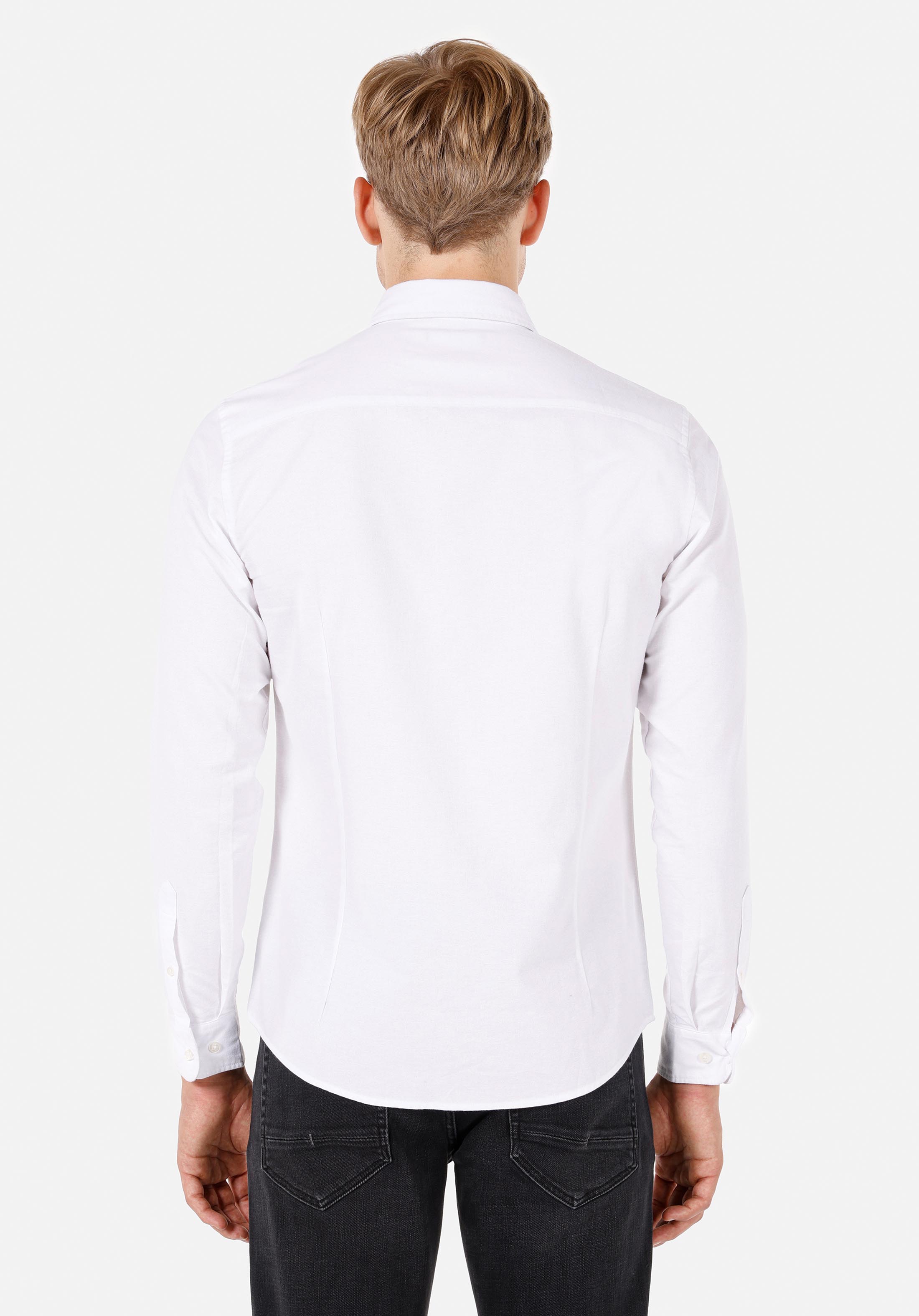 Afișați detalii pentru Camasa Cu Maneca Lunga De Barbati Alb Slim Fit  Cl1071394