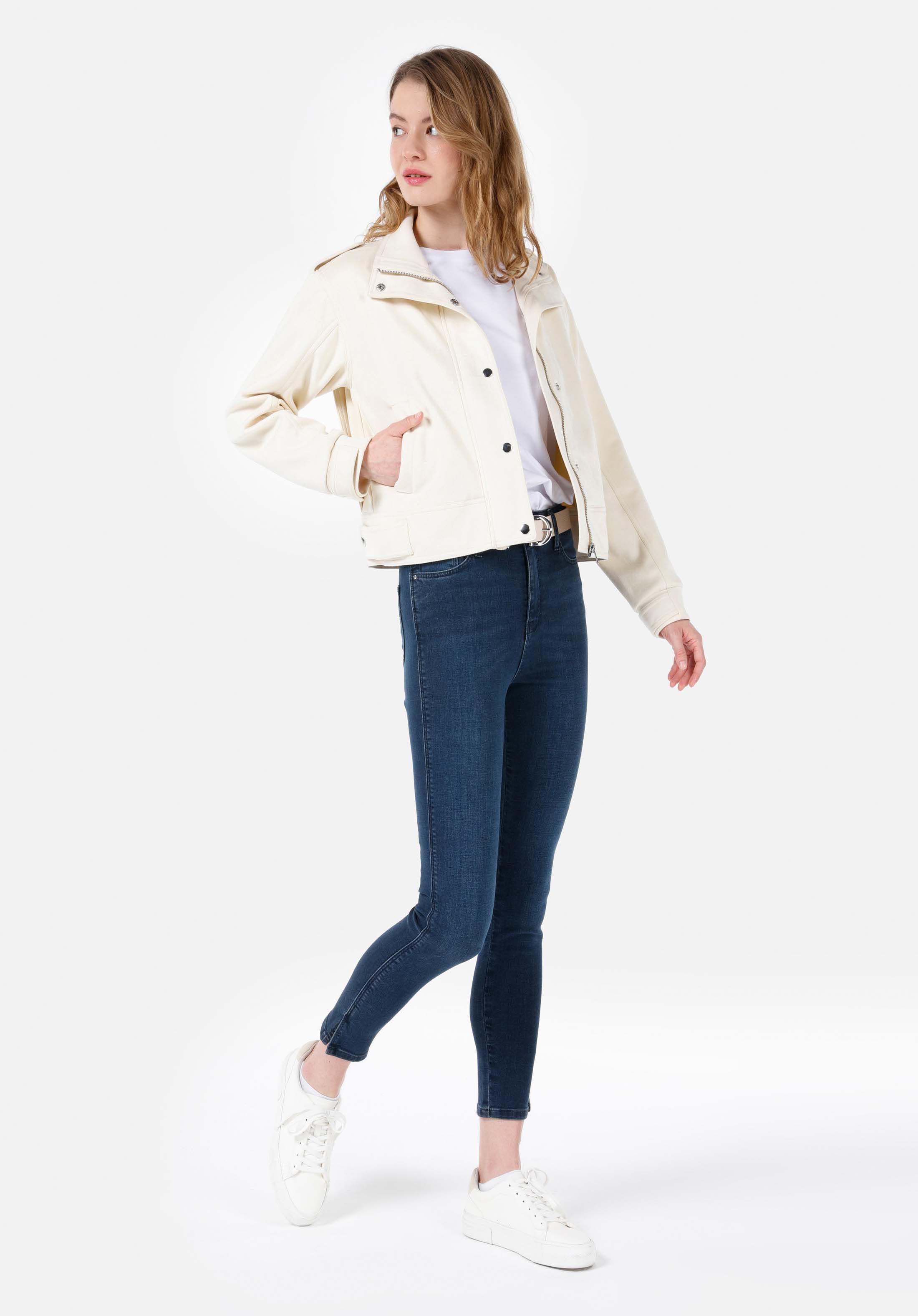 Afișați detalii pentru Skinny Fit Rise Waist Super Narrow Leg Blugi İndigo Pentru Femei