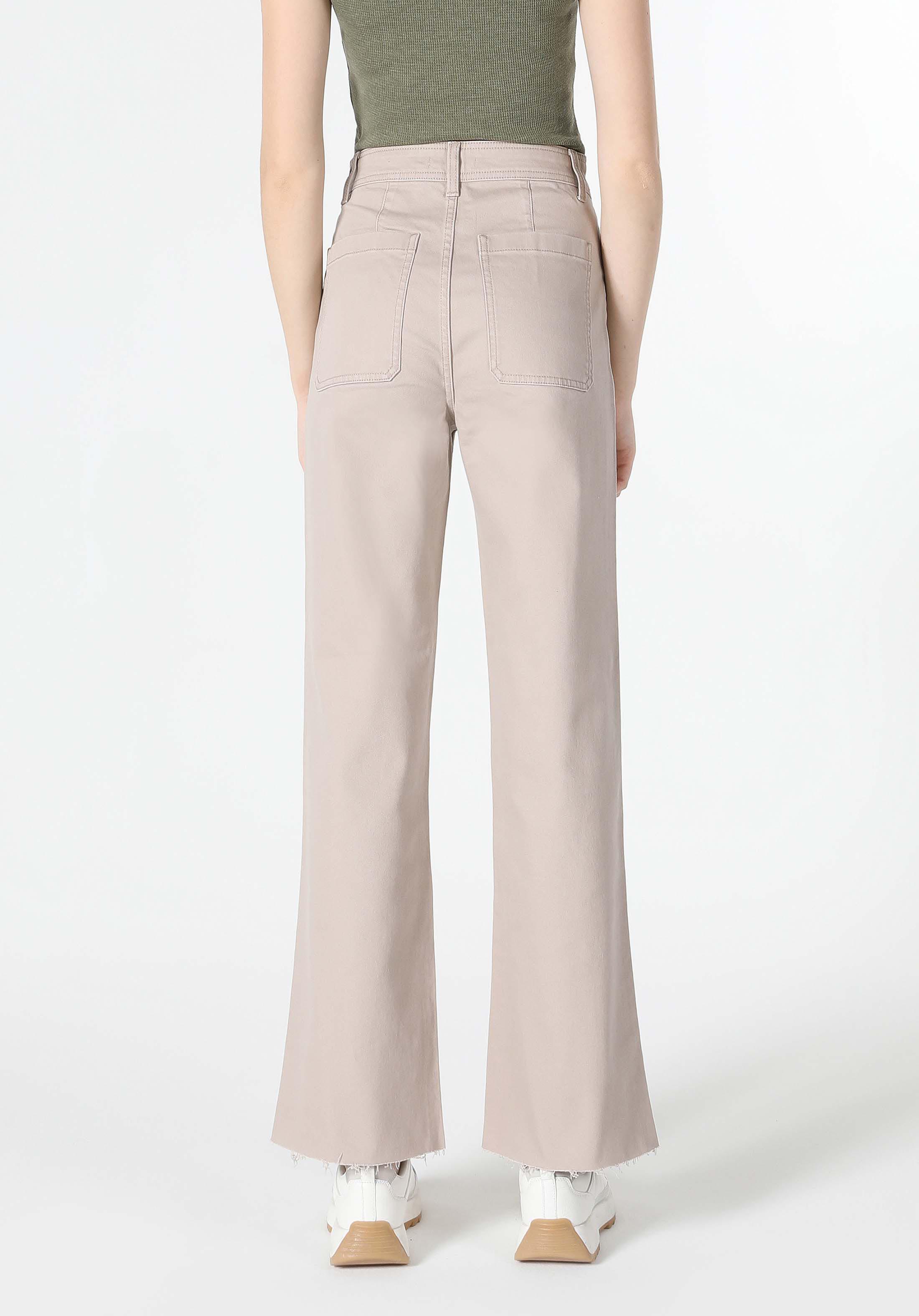 Afișați detalii pentru Pantaloni De Dama Bej   Cl1062120