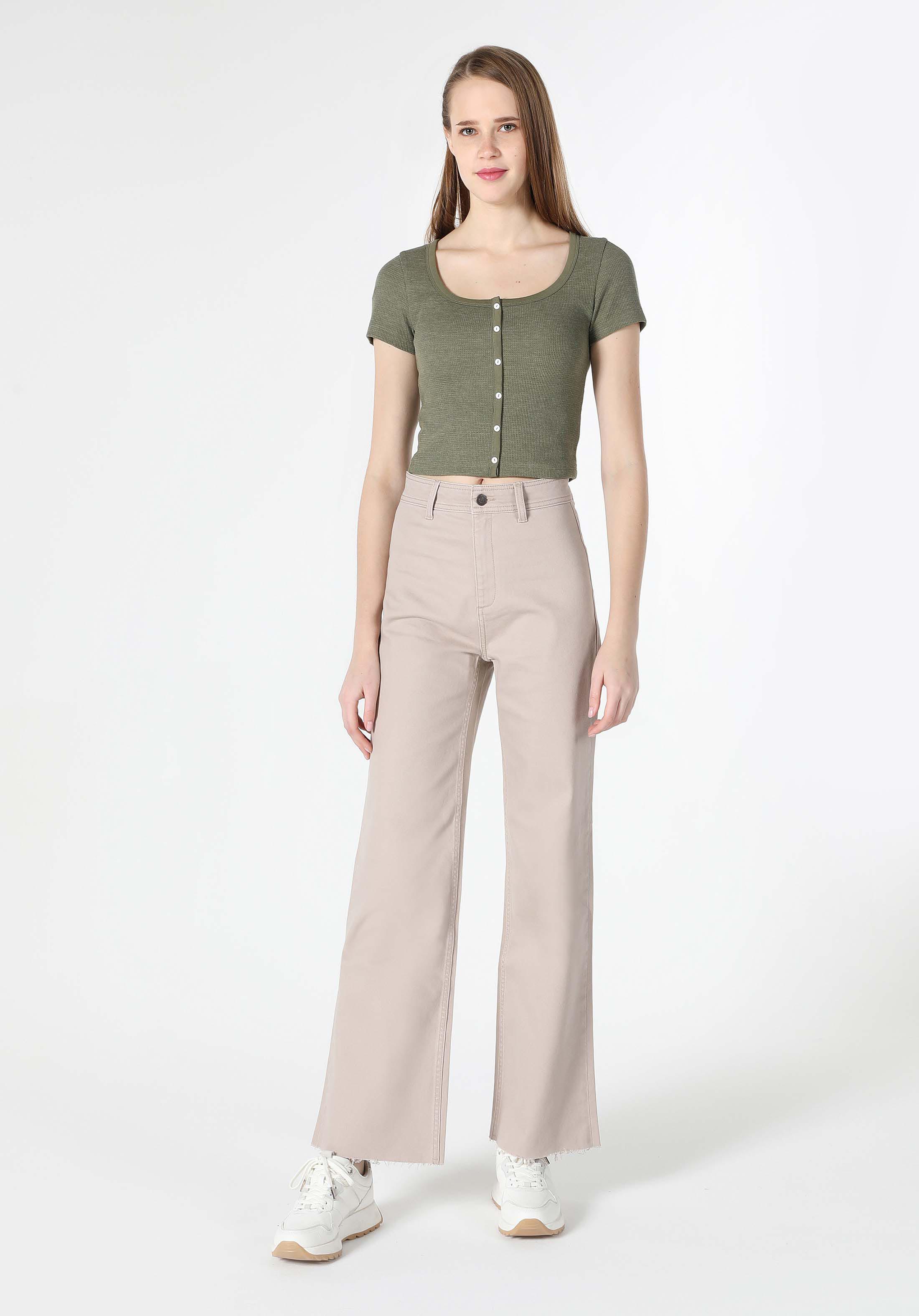 Afișați detalii pentru Pantaloni De Dama Bej   Cl1062120