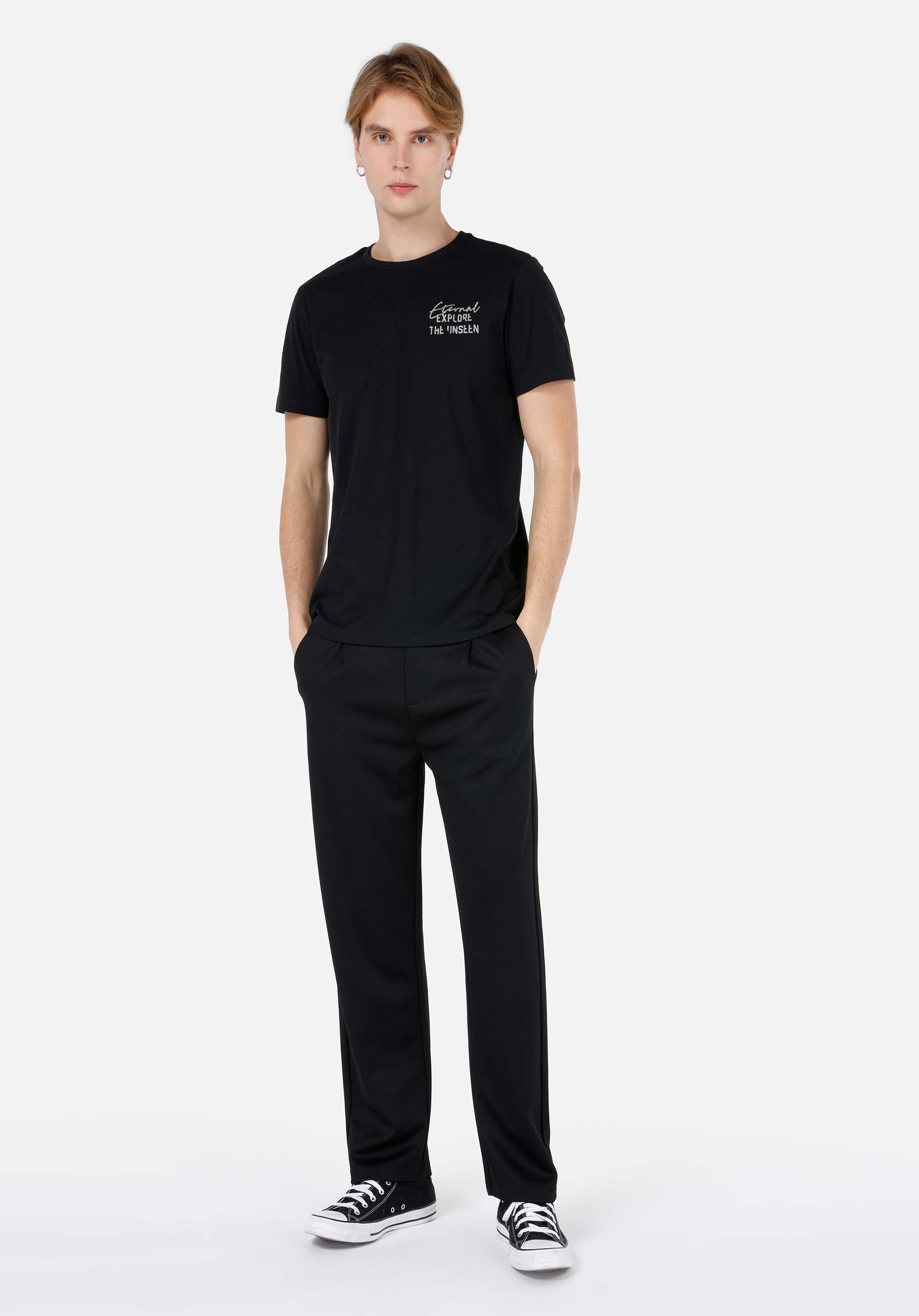 Afișați detalii pentru Pantaloni De Trening De Barbati Negru Regular Fit  Cl1068130
