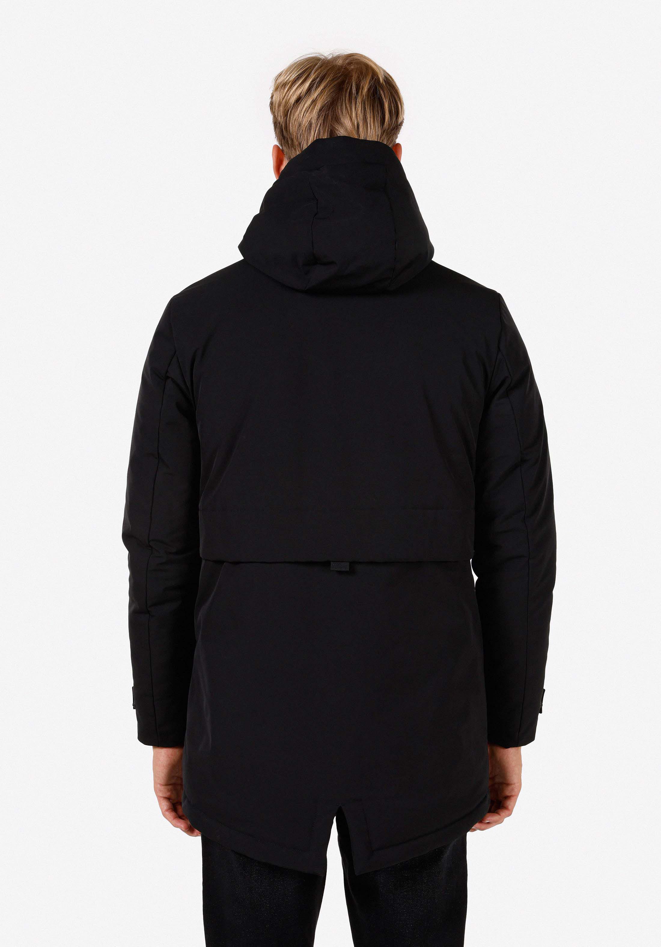 Afișați detalii pentru Palton Negru Pentru Bărbați Regular Fit