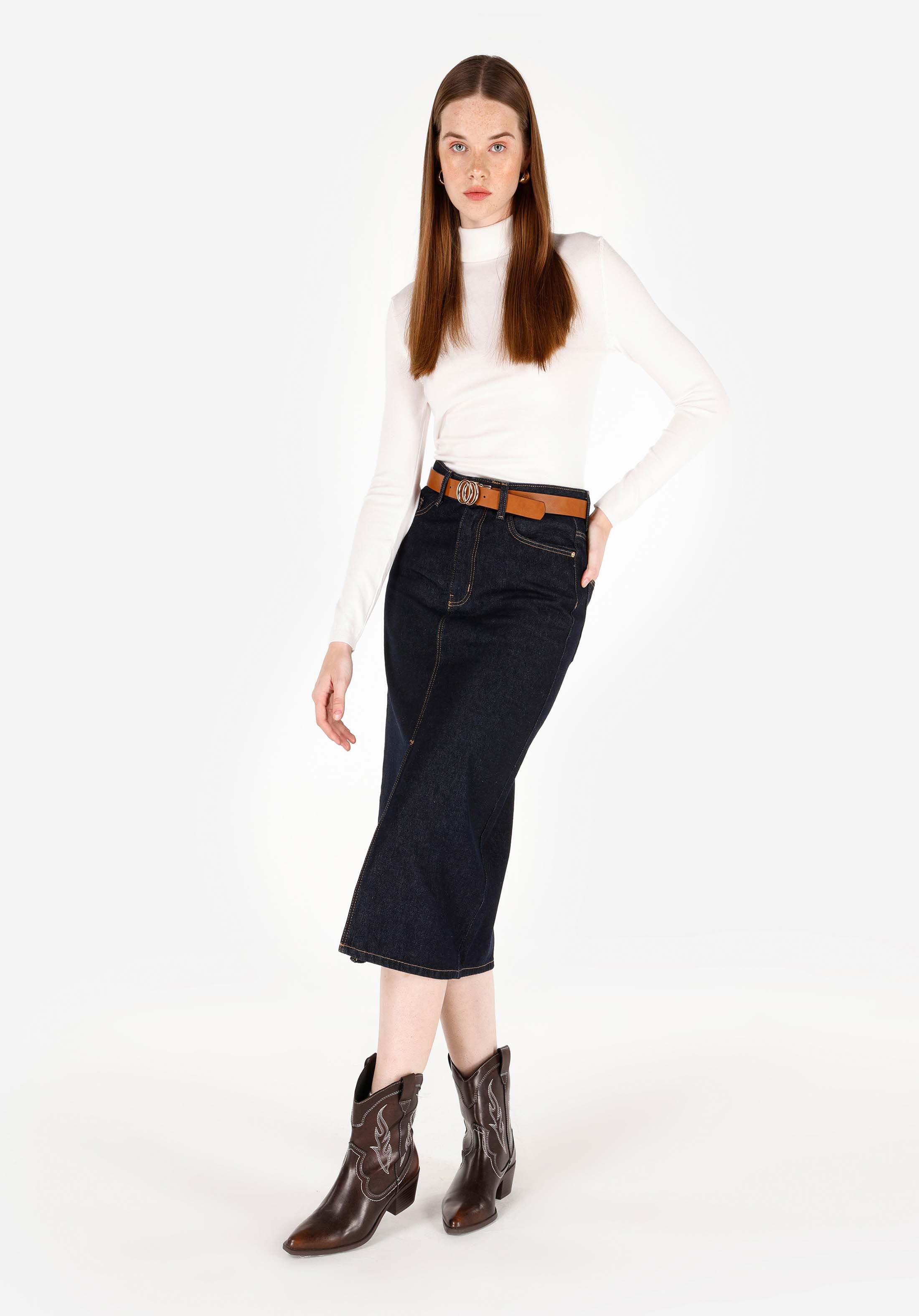Afișați detalii pentru Fusta De Dama Albastru Slim Fit  Cl1071528