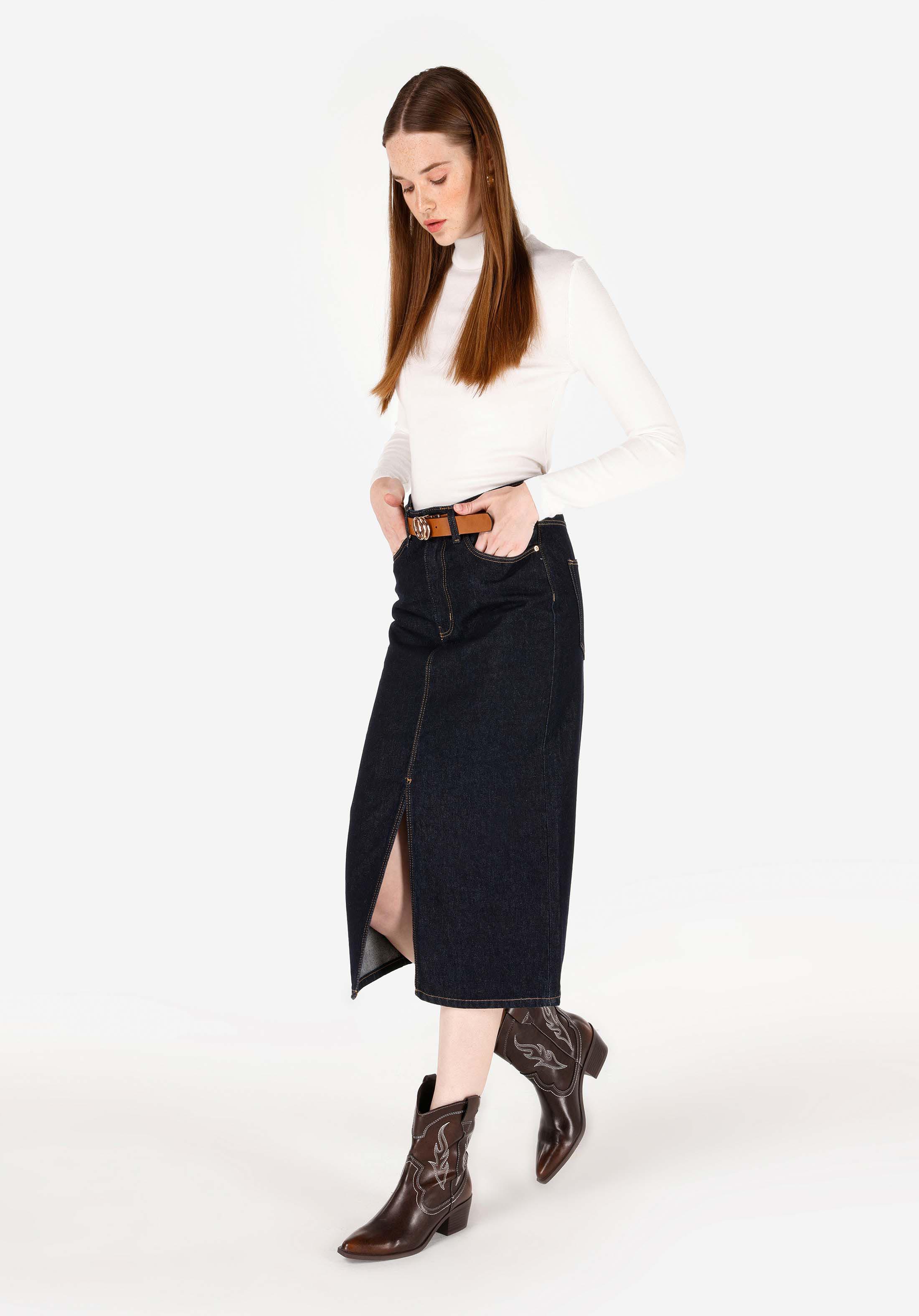 Afișați detalii pentru Fusta De Dama Albastru Slim Fit  Cl1071528