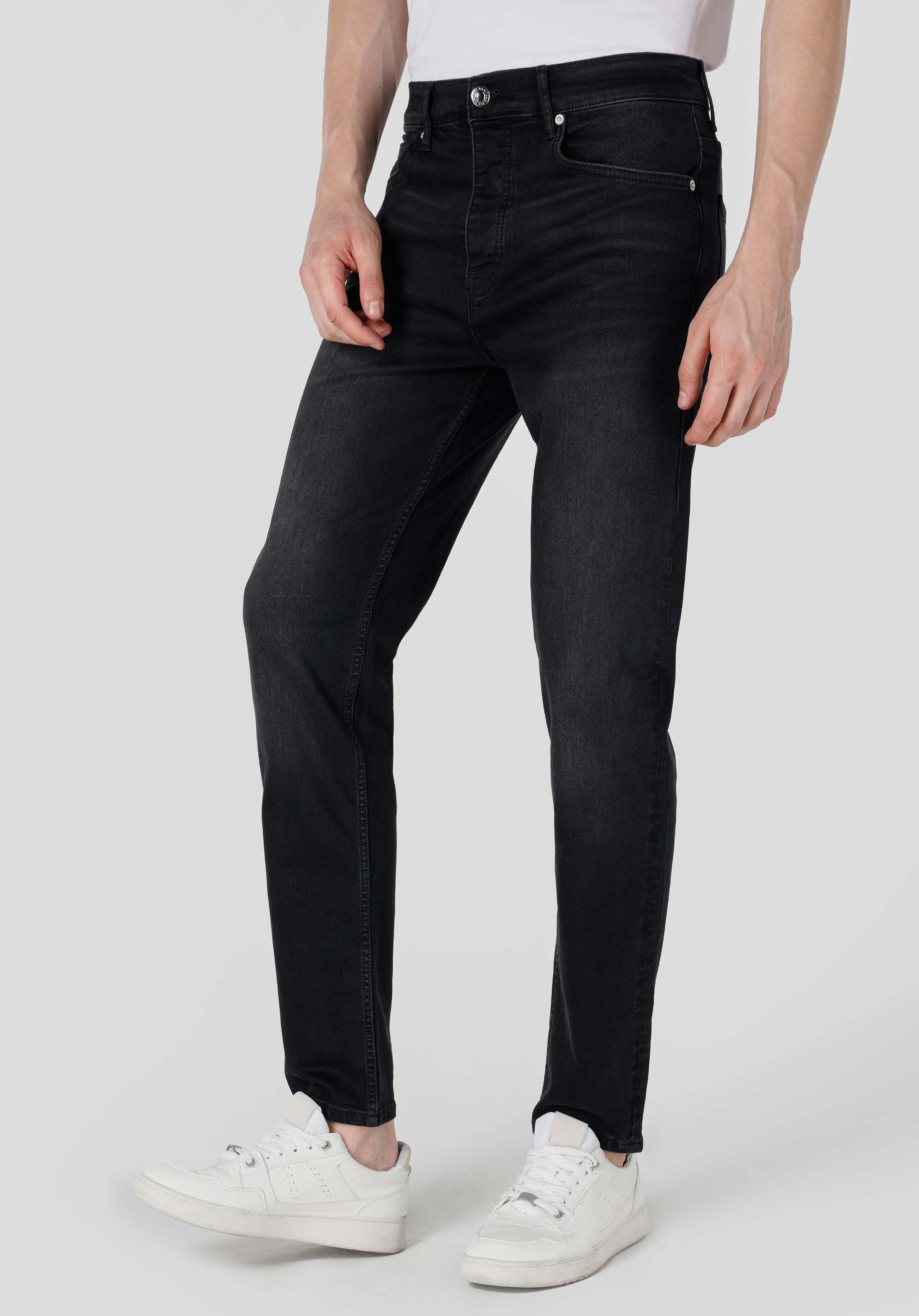 Afișați detalii pentru Pantaloni De Barbati Negru Loose Straight Fit  Cl1065400