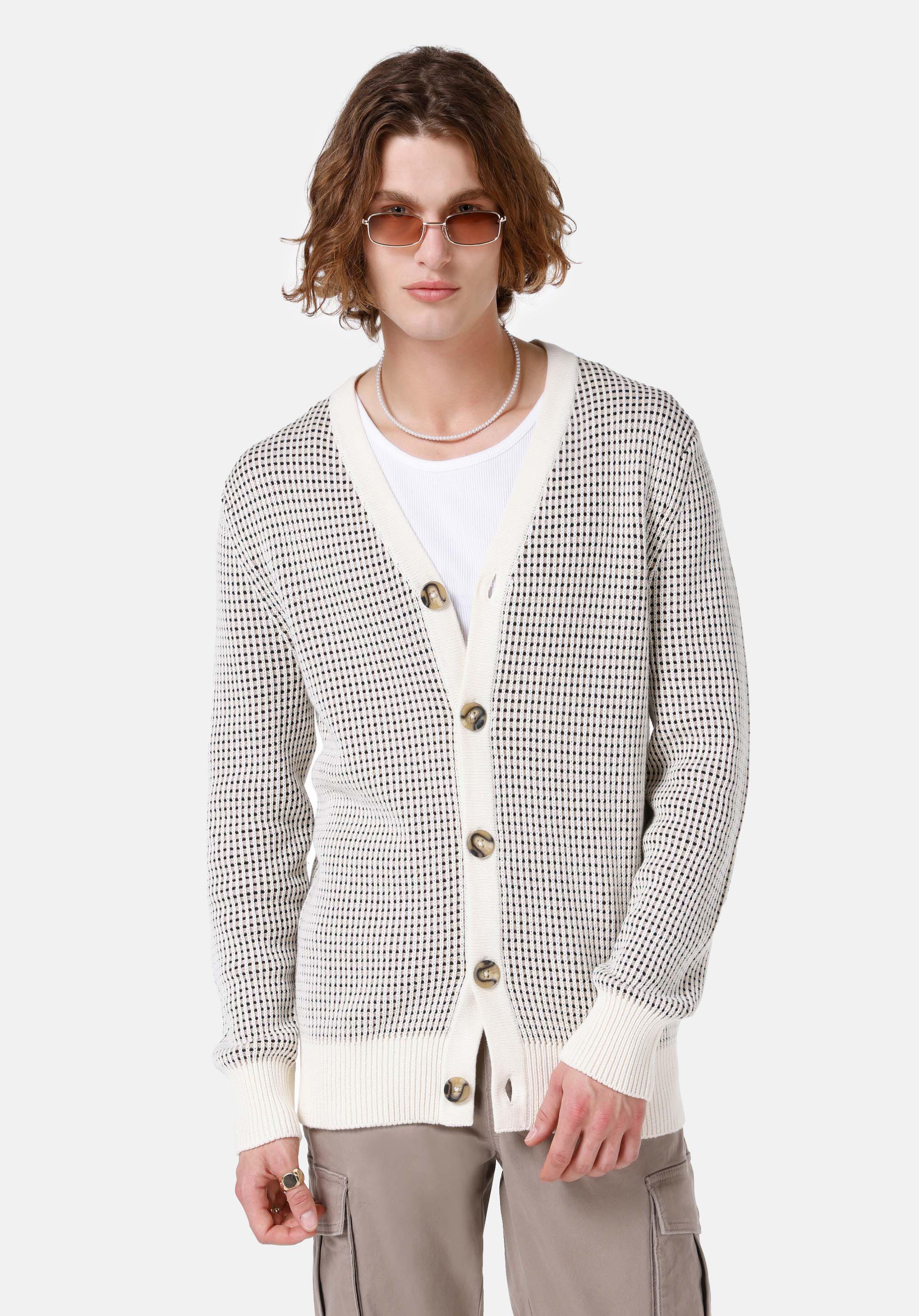 Afișați detalii pentru Cardigan Alb Pentru Bărbați Regular Fit