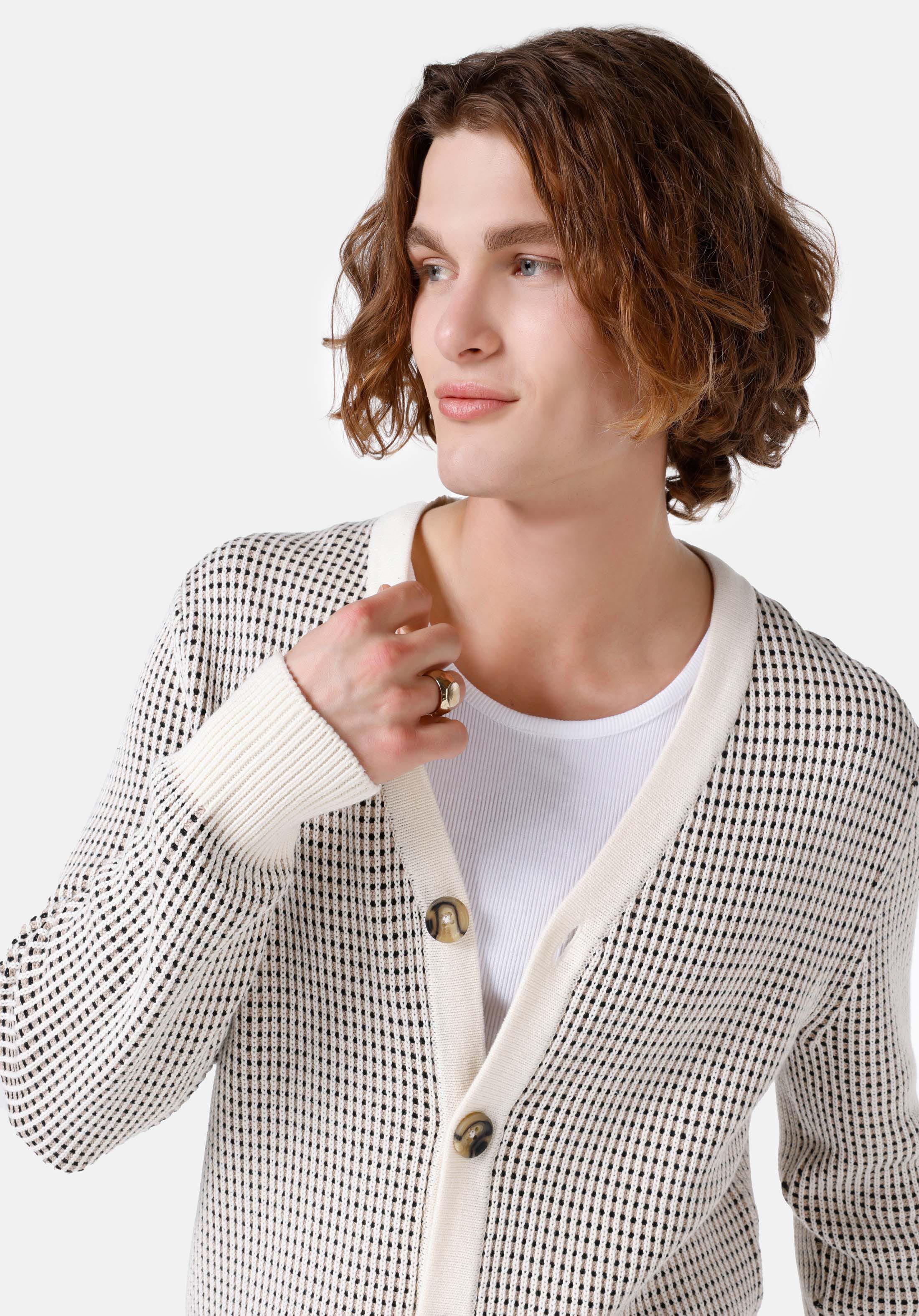 Afișați detalii pentru Cardigan Alb Pentru Bărbați Regular Fit