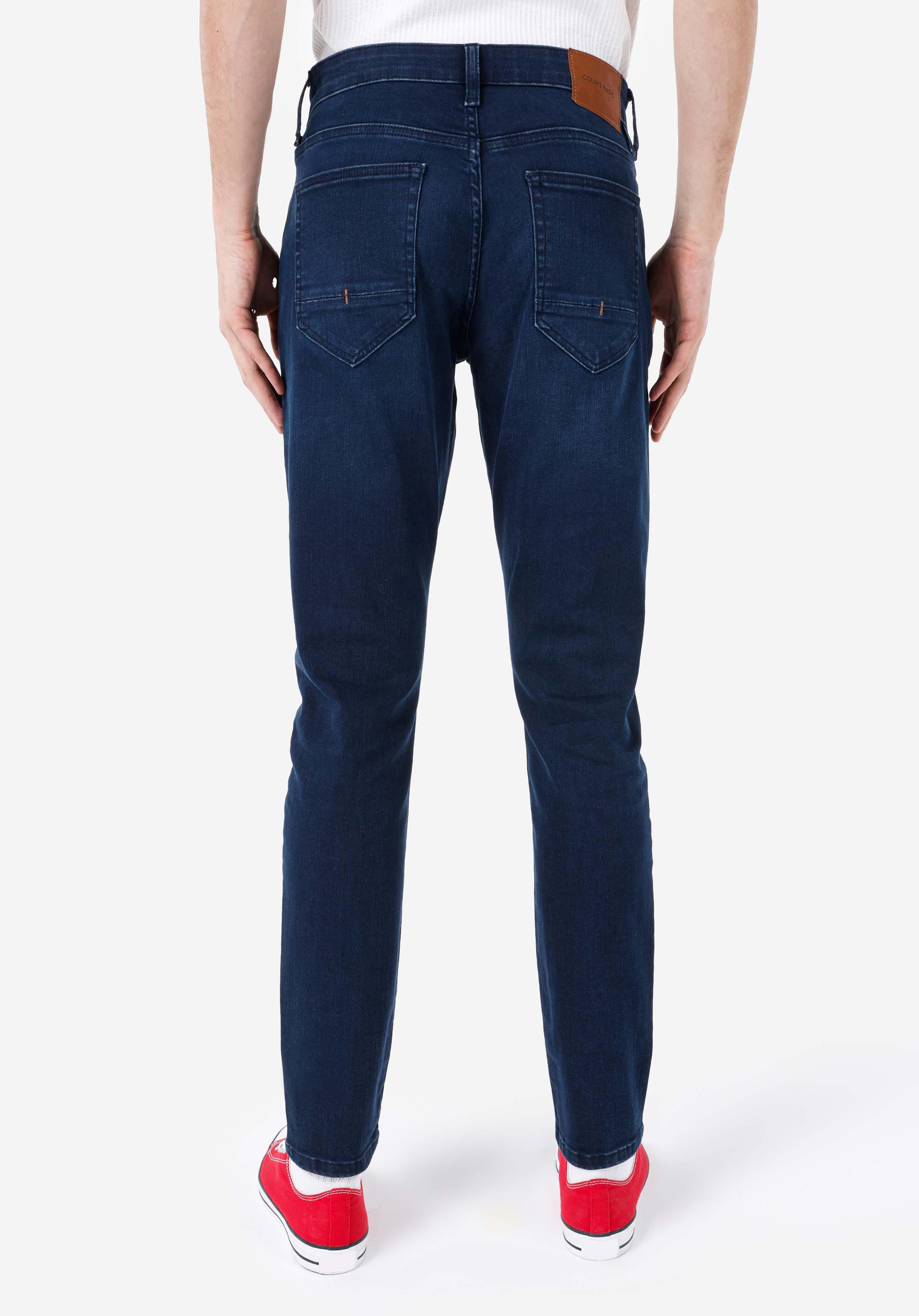 Afișați detalii pentru Slim Fit Talie Joasă Picior Îngust Blugi İndigo Pentru Bărbați