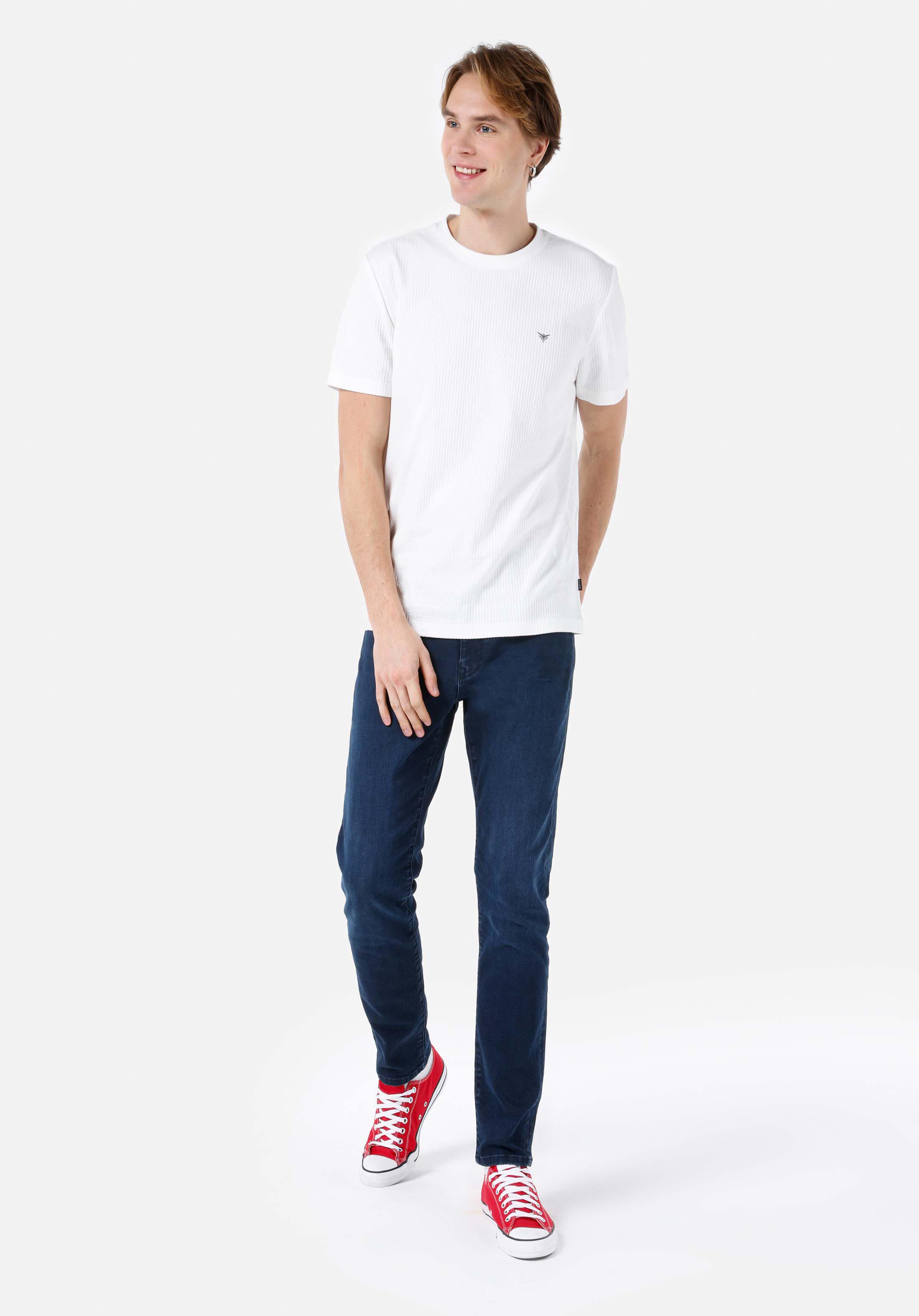 Afișați detalii pentru Slim Fit Talie Joasă Picior Îngust Blugi İndigo Pentru Bărbați