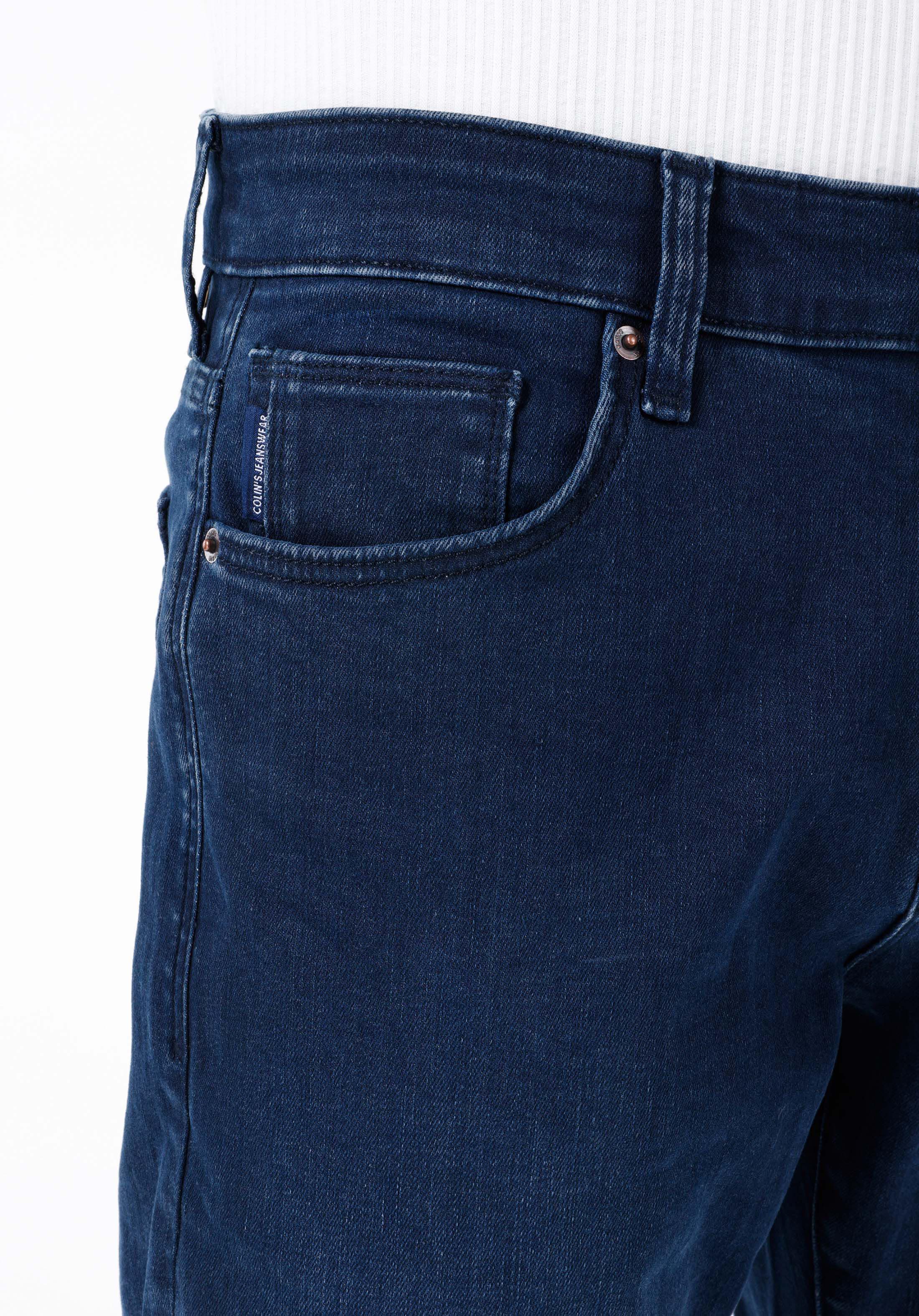 Afișați detalii pentru Slim Fit Talie Joasă Picior Îngust Blugi İndigo Pentru Bărbați