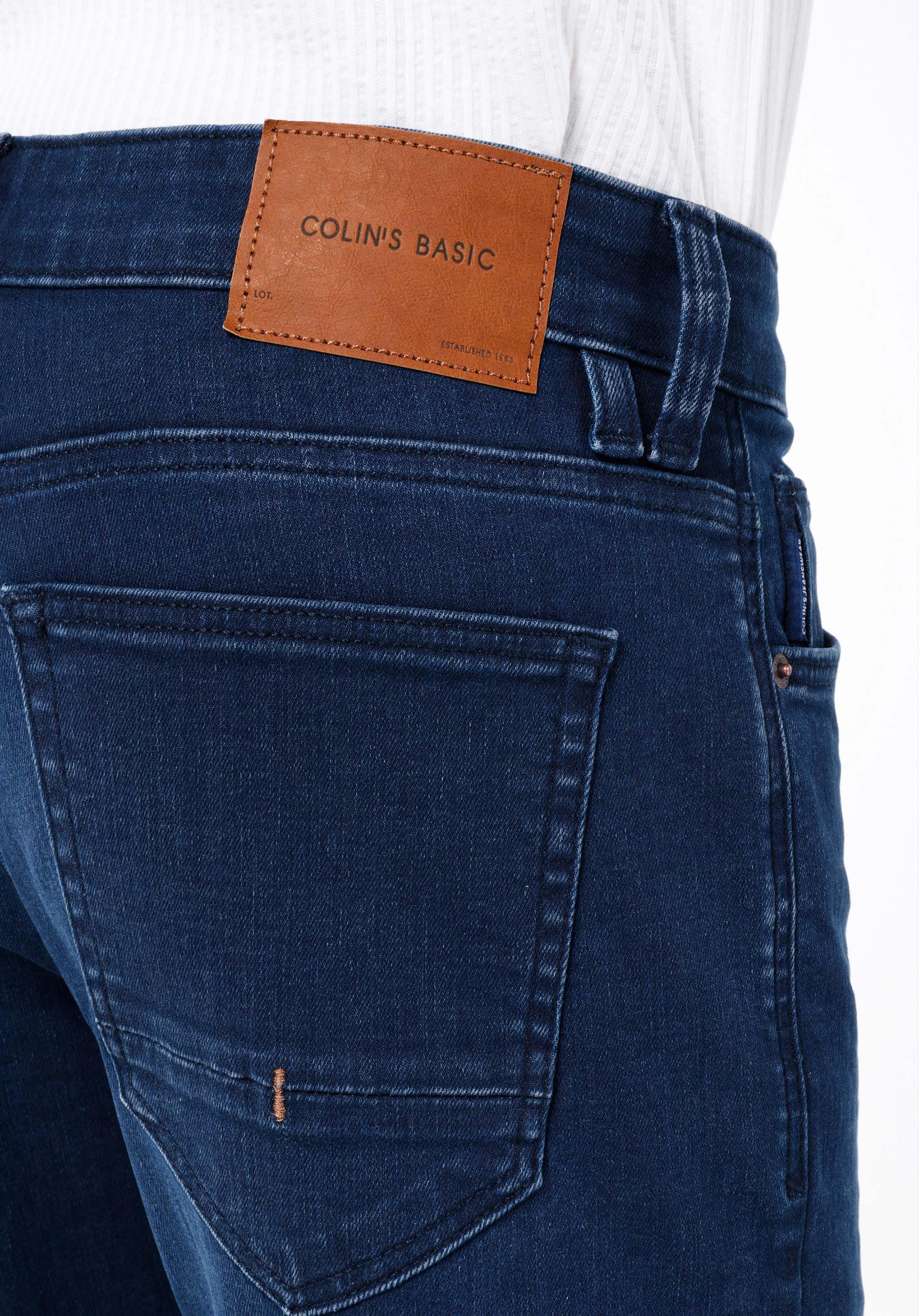 Afișați detalii pentru Slim Fit Talie Joasă Picior Îngust Blugi İndigo Pentru Bărbați