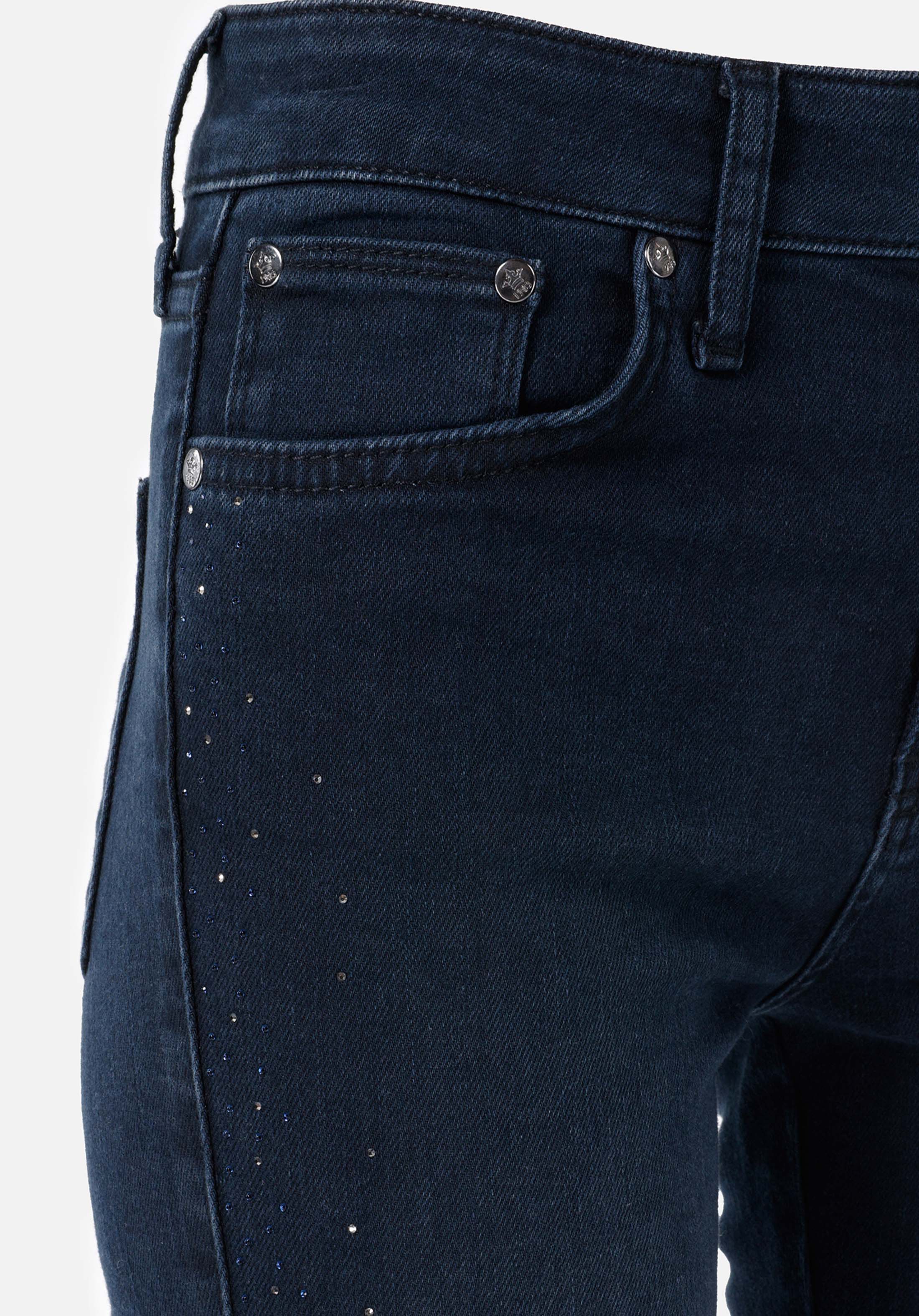 Afișați detalii pentru Skinny Fit Talie Medie Super Narrow Leg Blugi İndigo Pentru Femei