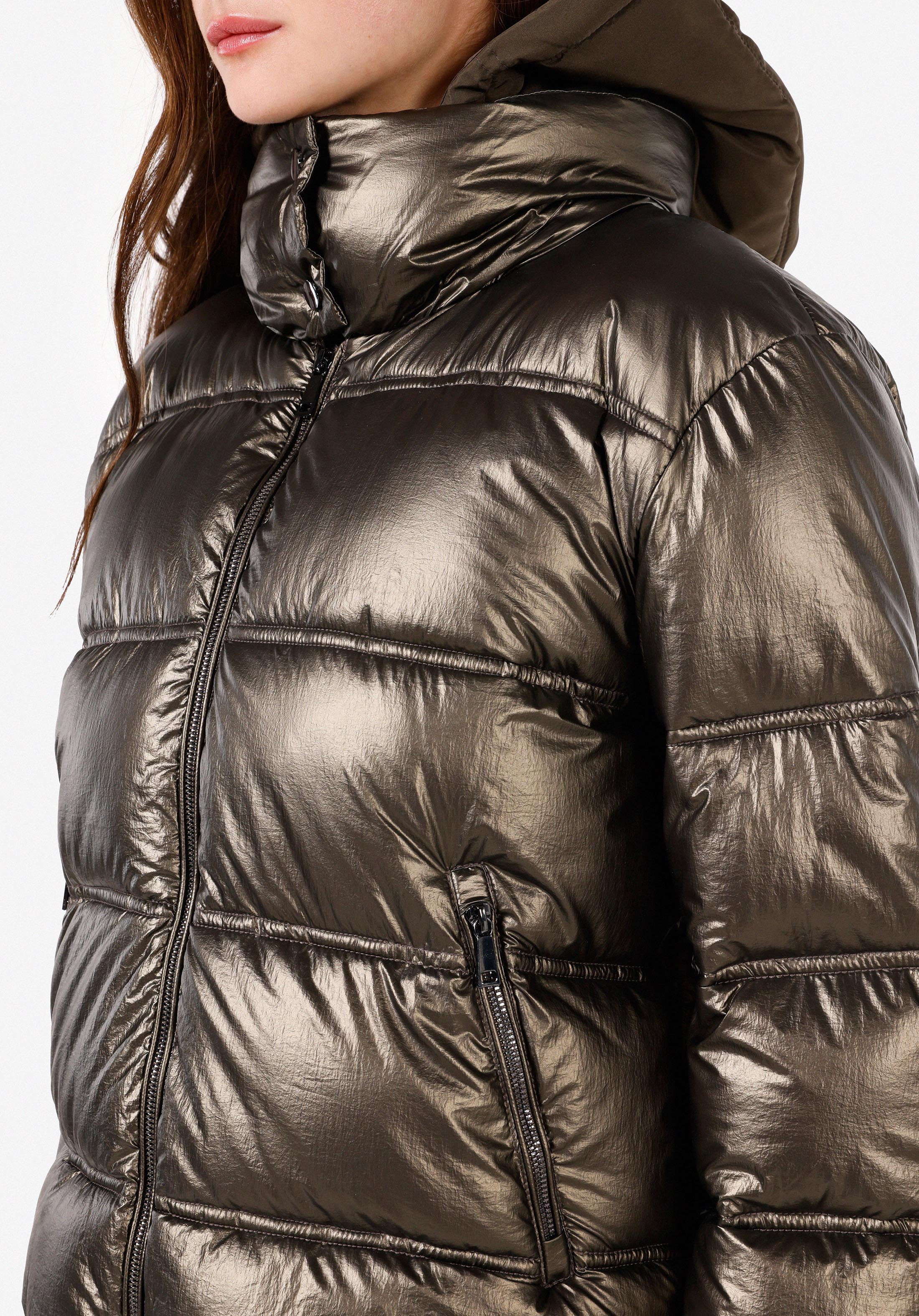 Afișați detalii pentru Palton Verde Pentru Femei Cu Glugă Regular Fit