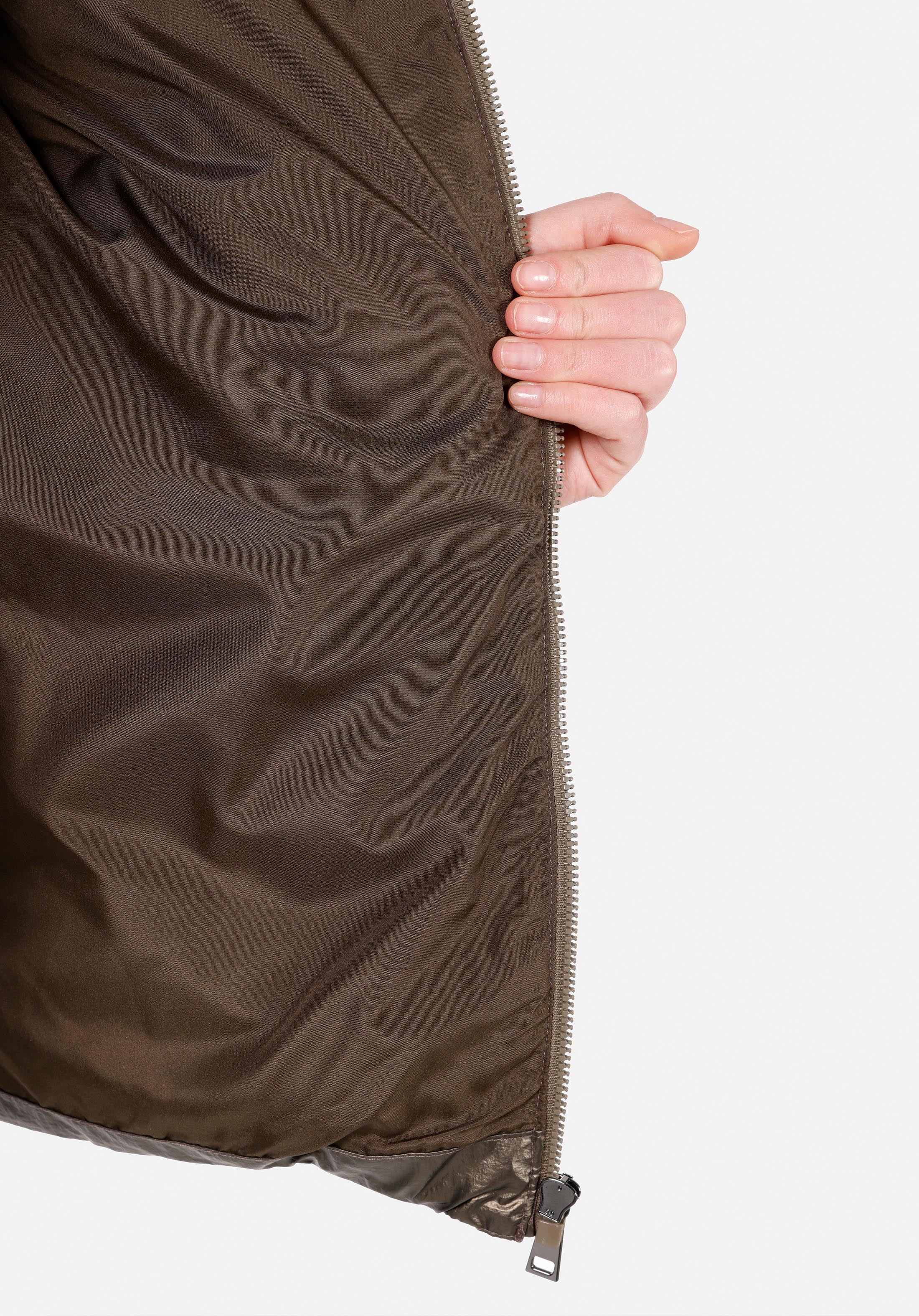 Afișați detalii pentru Palton Verde Pentru Femei Cu Glugă Regular Fit