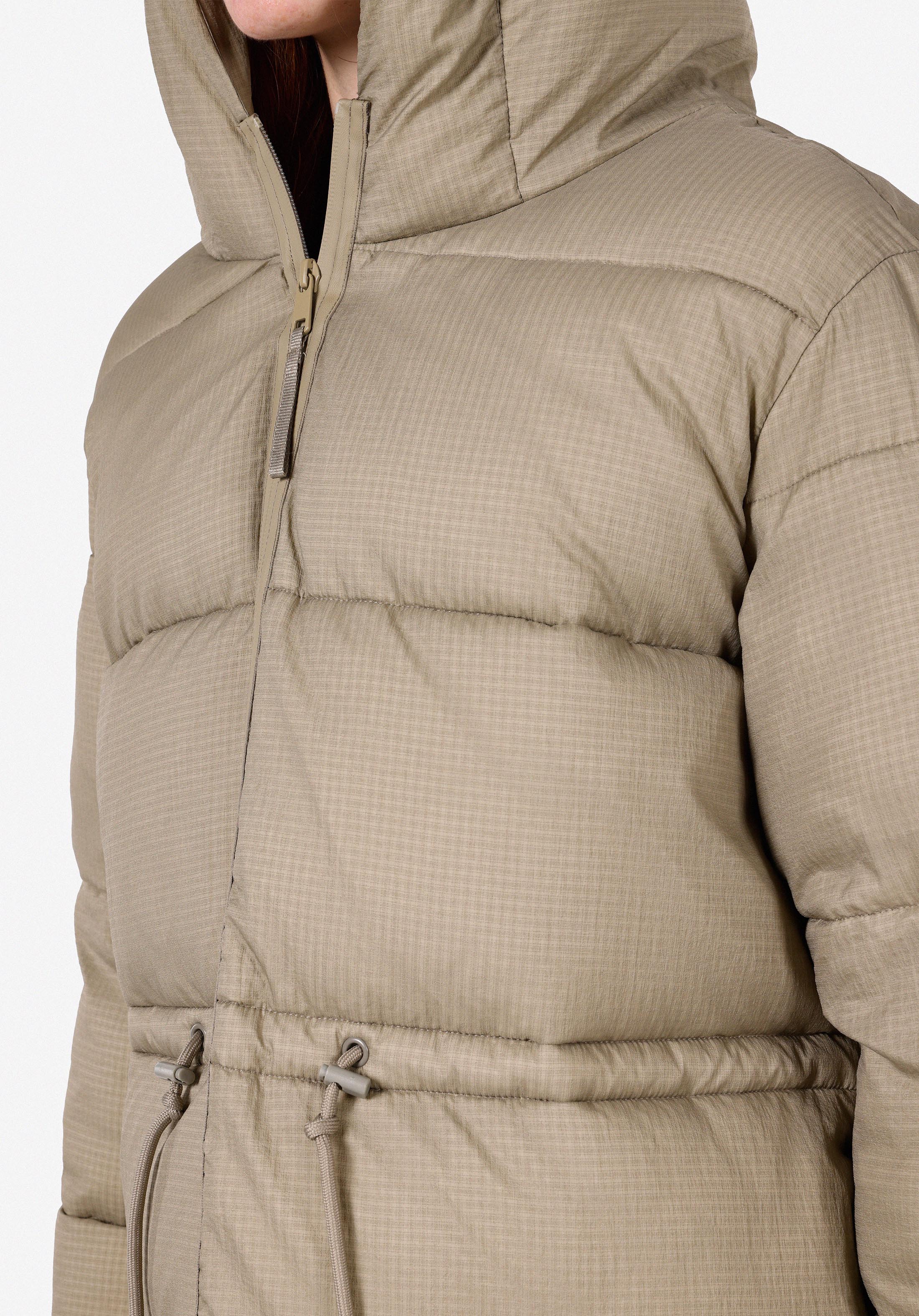 Afișați detalii pentru Palton Verde Pentru Femei Cu Glugă Regular Fit