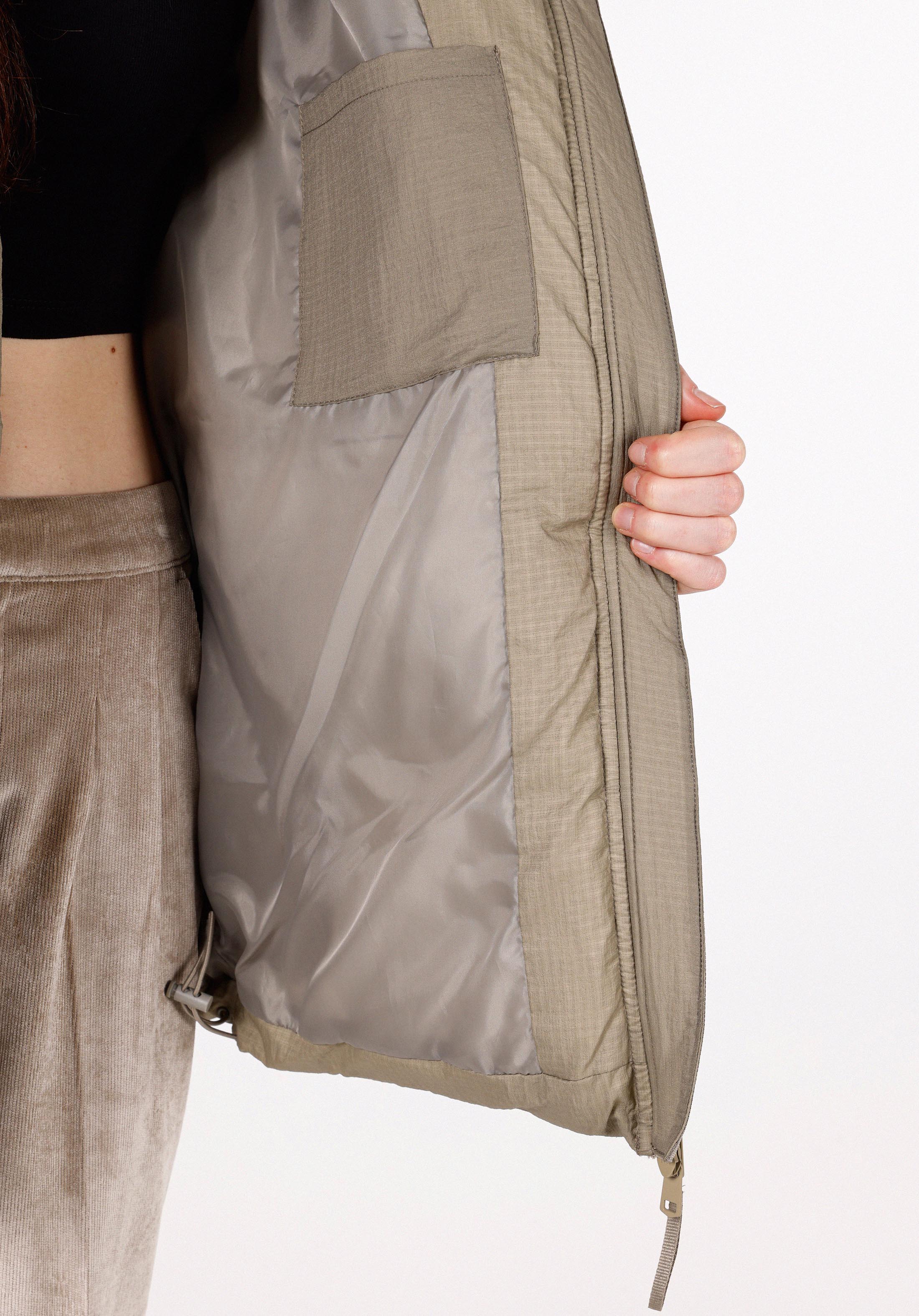 Afișați detalii pentru Palton Verde Pentru Femei Cu Glugă Regular Fit