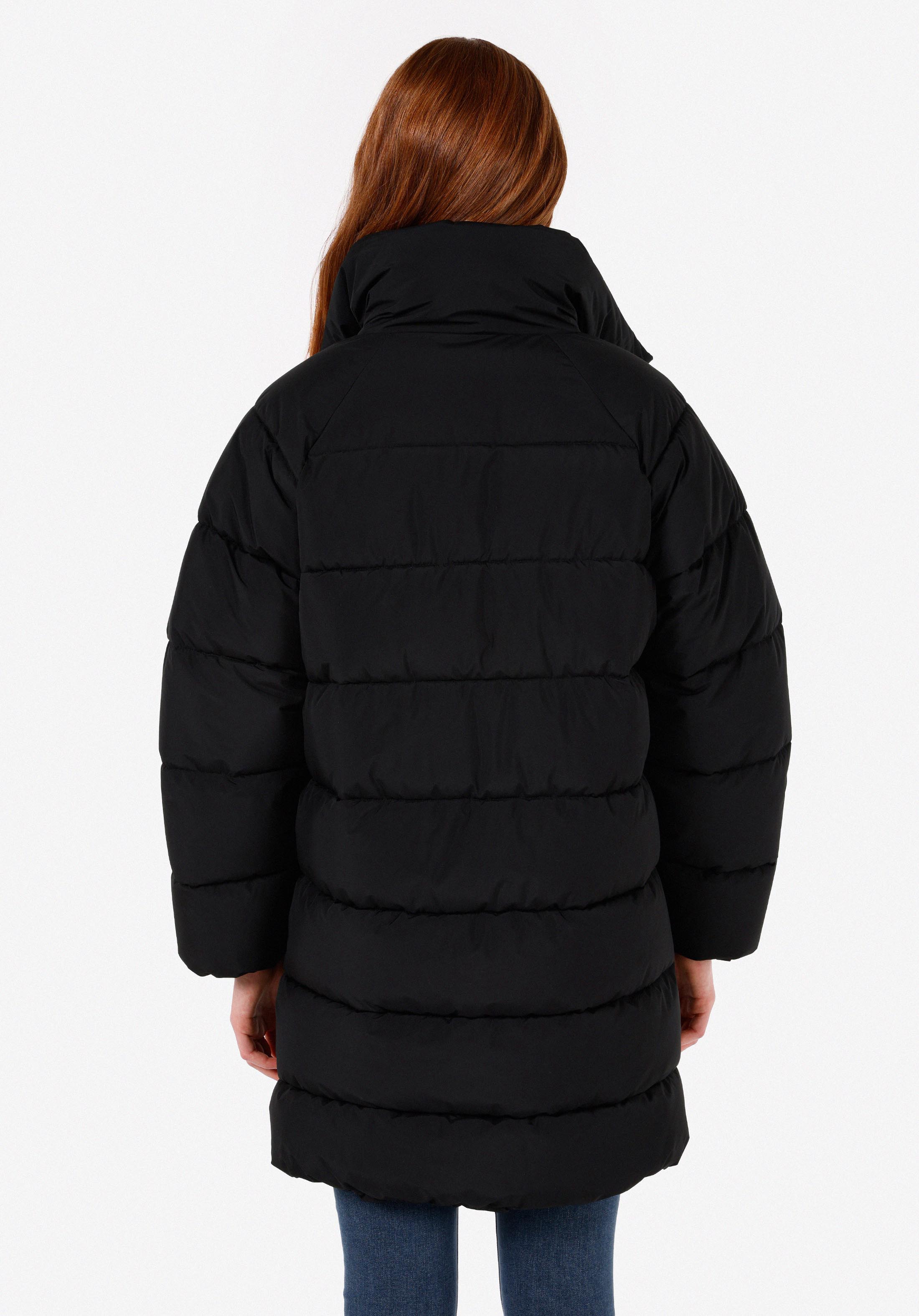 Afișați detalii pentru Palton Negru Pentru Femei Cu Glugă Regular Fit