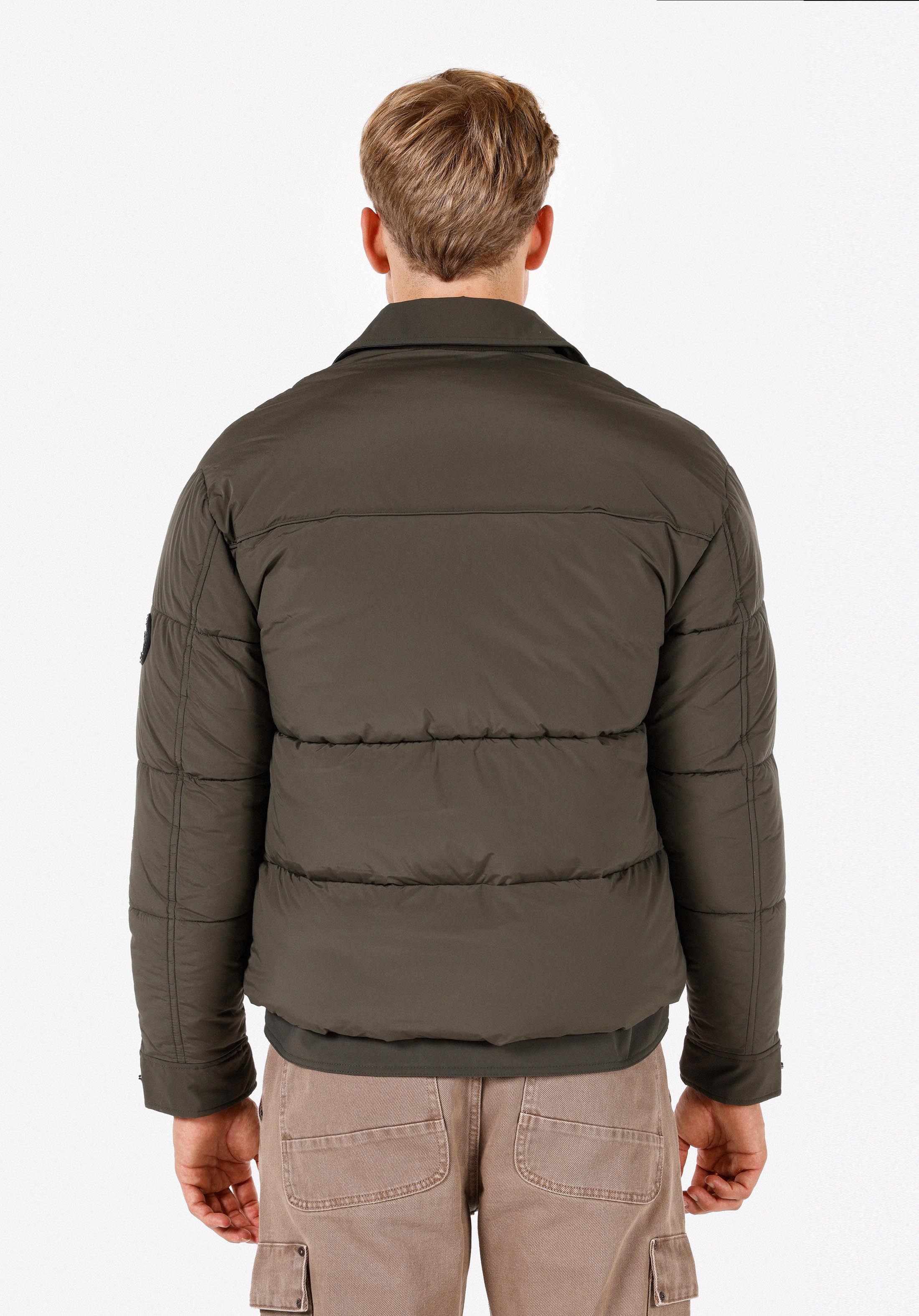 Afișați detalii pentru Palton Verde Pentru Bărbați Slim Fit