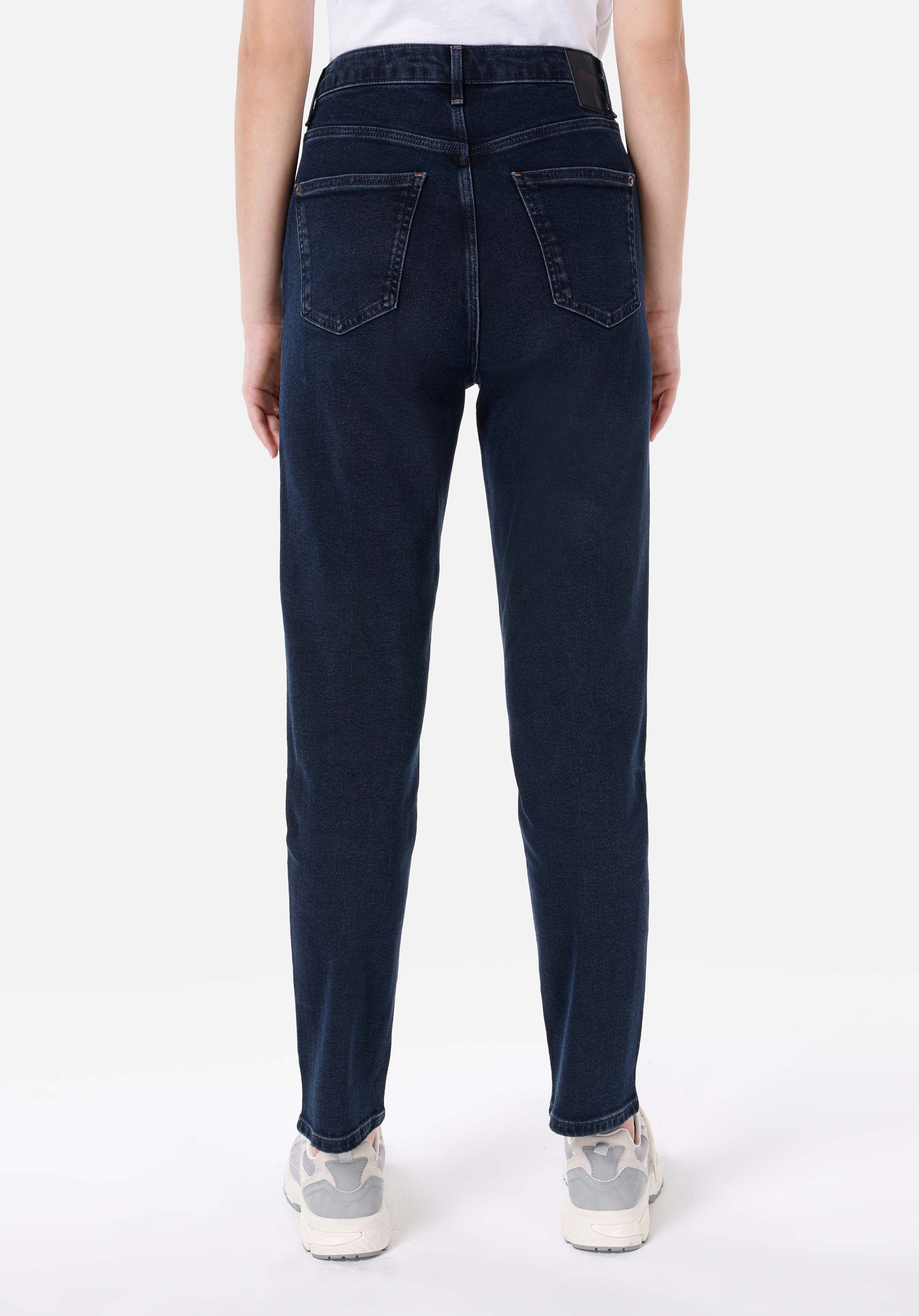 Afișați detalii pentru Pantaloni De Dama Albastru Inchis Mom Fit 896  Maria Cl1067226