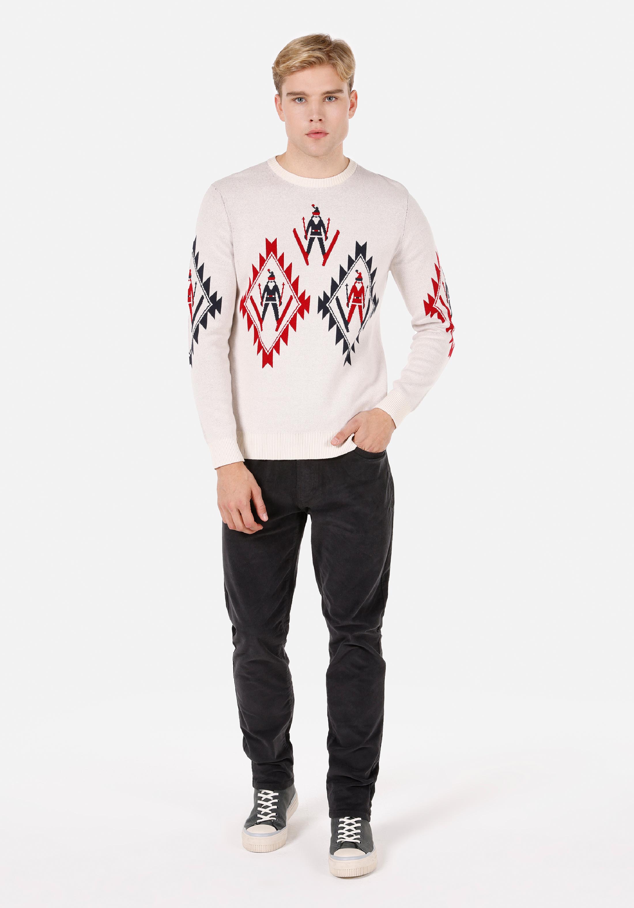 Afișați detalii pentru Pulover De Barbati Ecru Regular Fit  Cl1071758