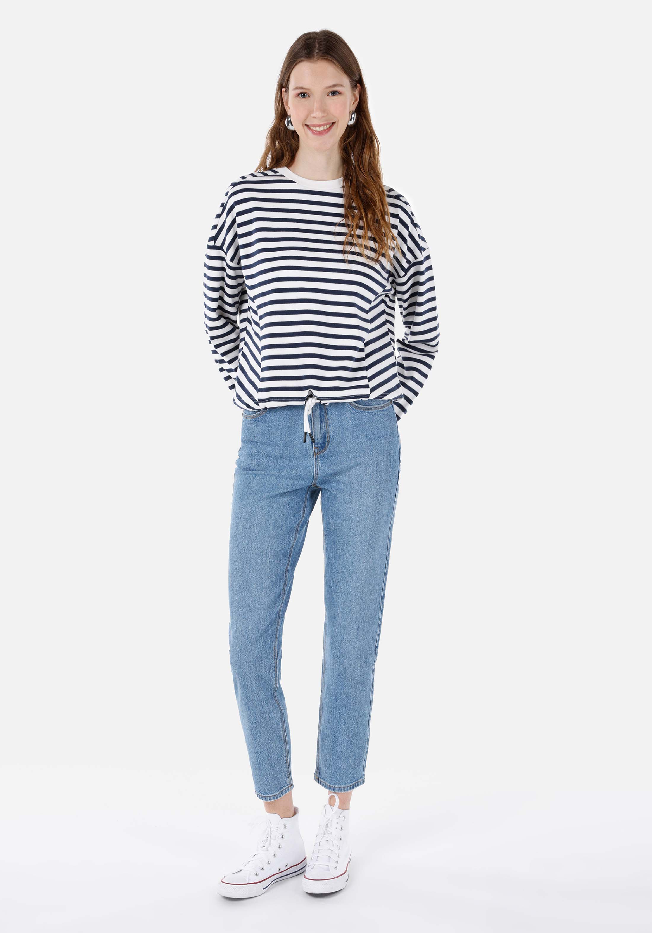 Afișați detalii pentru Tricou Cu Maneca Lunga De Dama Alb Regular Fit  Cl1067271