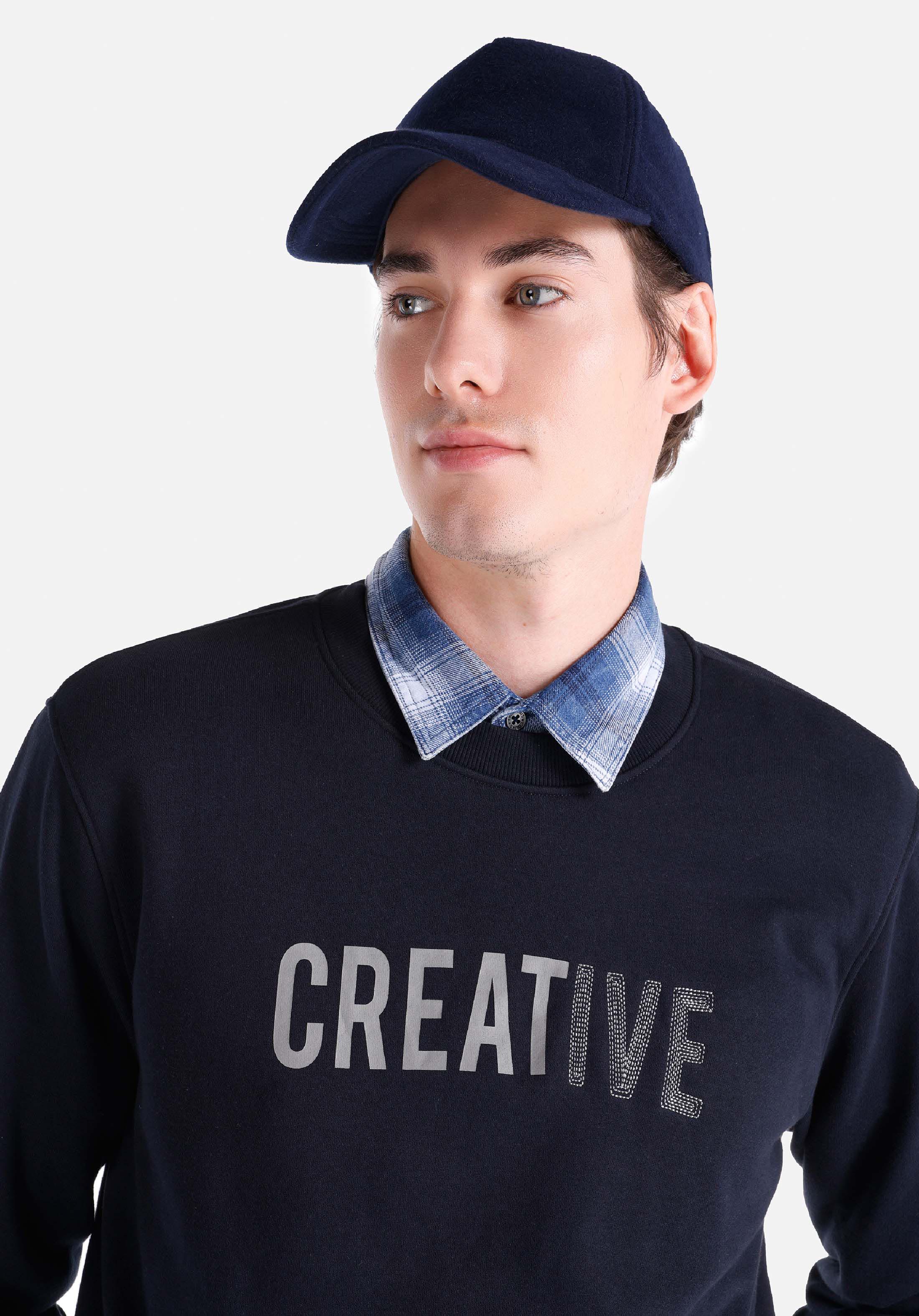 Afișați detalii pentru Hanorac / Bluza De Barbati Albastru Marin Regular Fit  Cl1065694