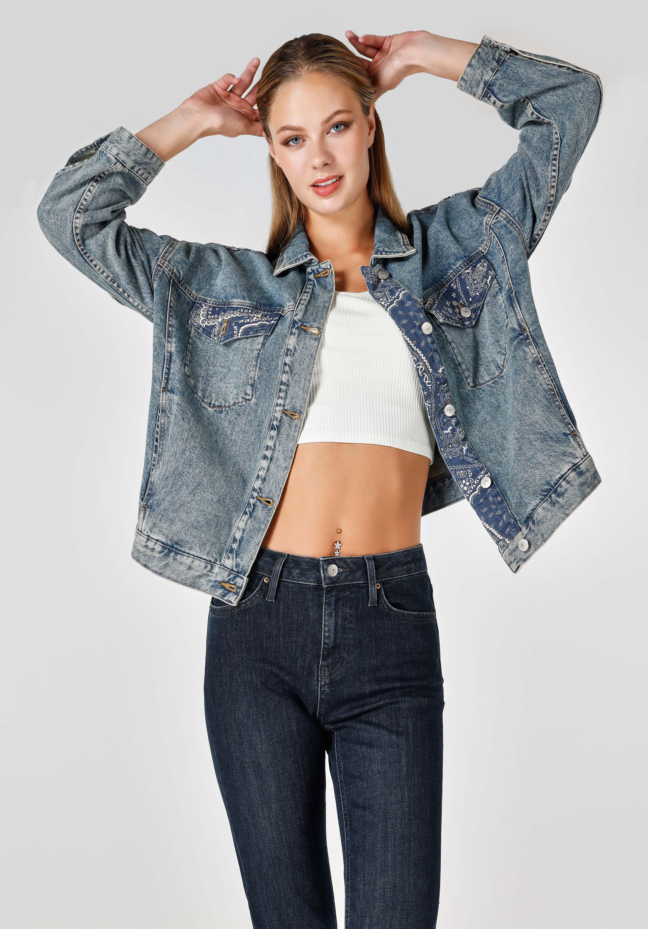 Afișați detalii pentru Jacheta De Dama Denim Oversize Fit  Cl1063510