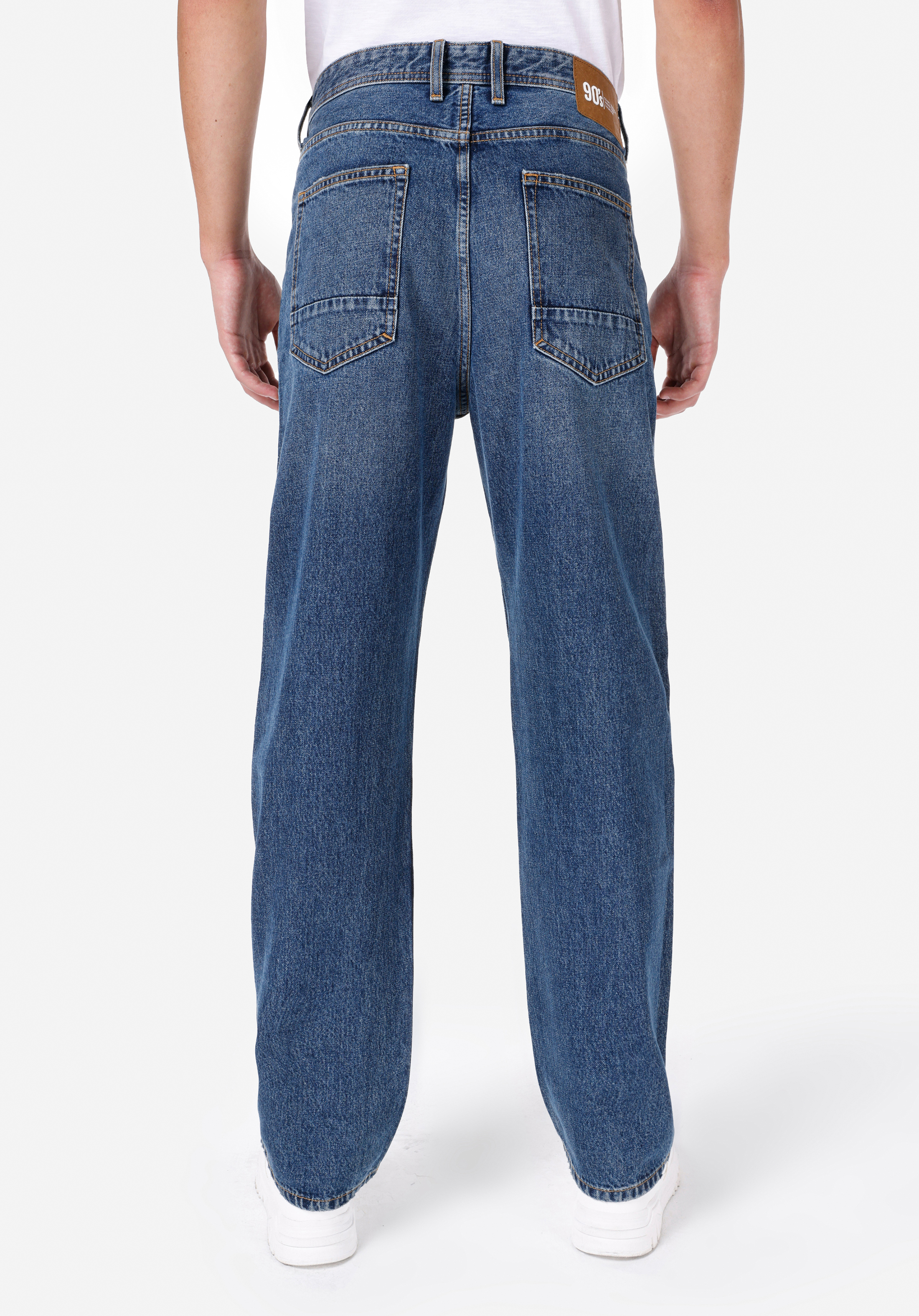 Afișați detalii pentru Pantaloni De Barbati Albastru Baggy Fit  Cl1067301