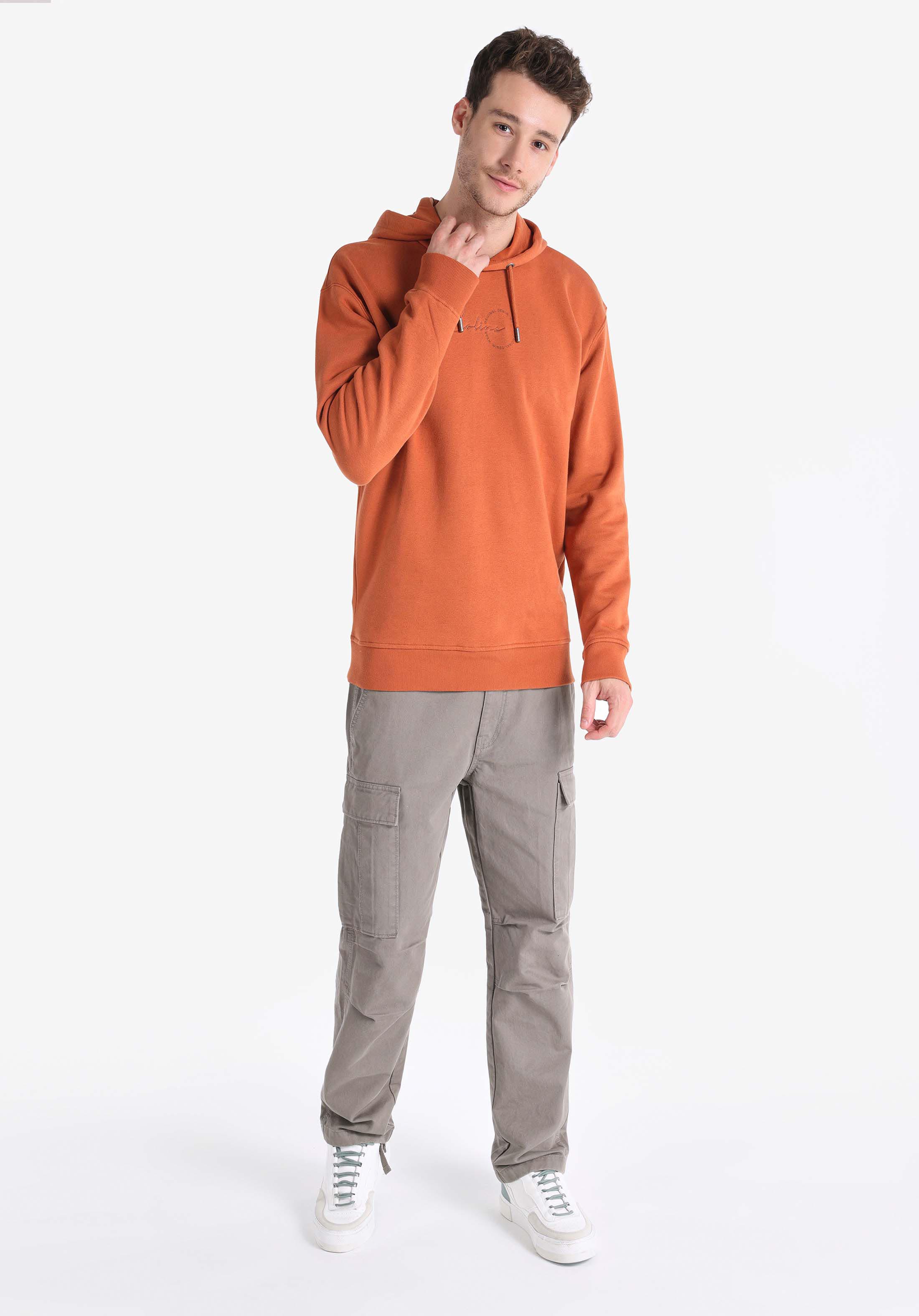 Afișați detalii pentru Hanorac / Bluza De Barbati Portocaliu Comfort Fit  Cl1065824