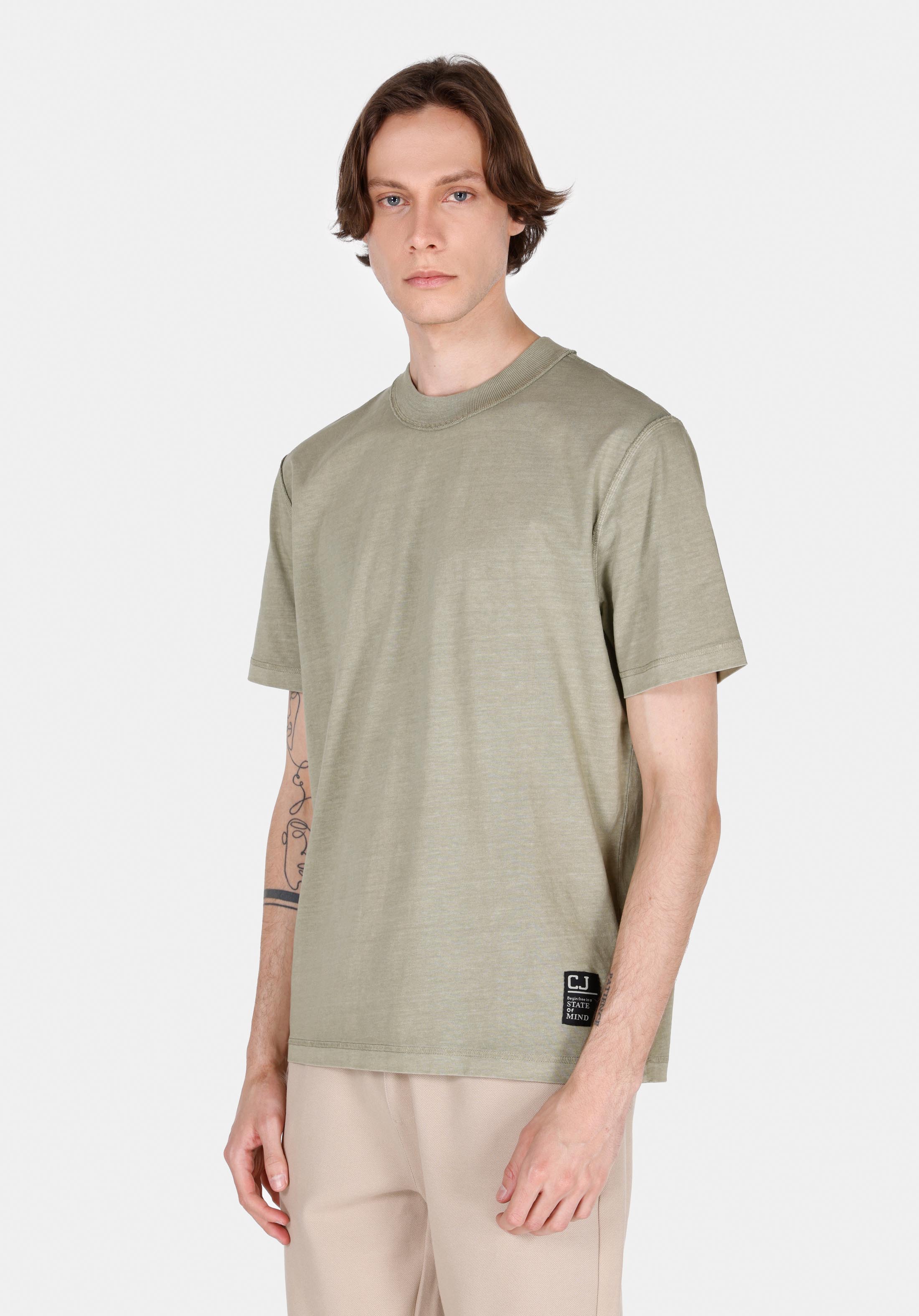 Afișați detalii pentru Tricou Cu Maneca Scurta De Barbati Verde Comfort Fit  Cl1072858