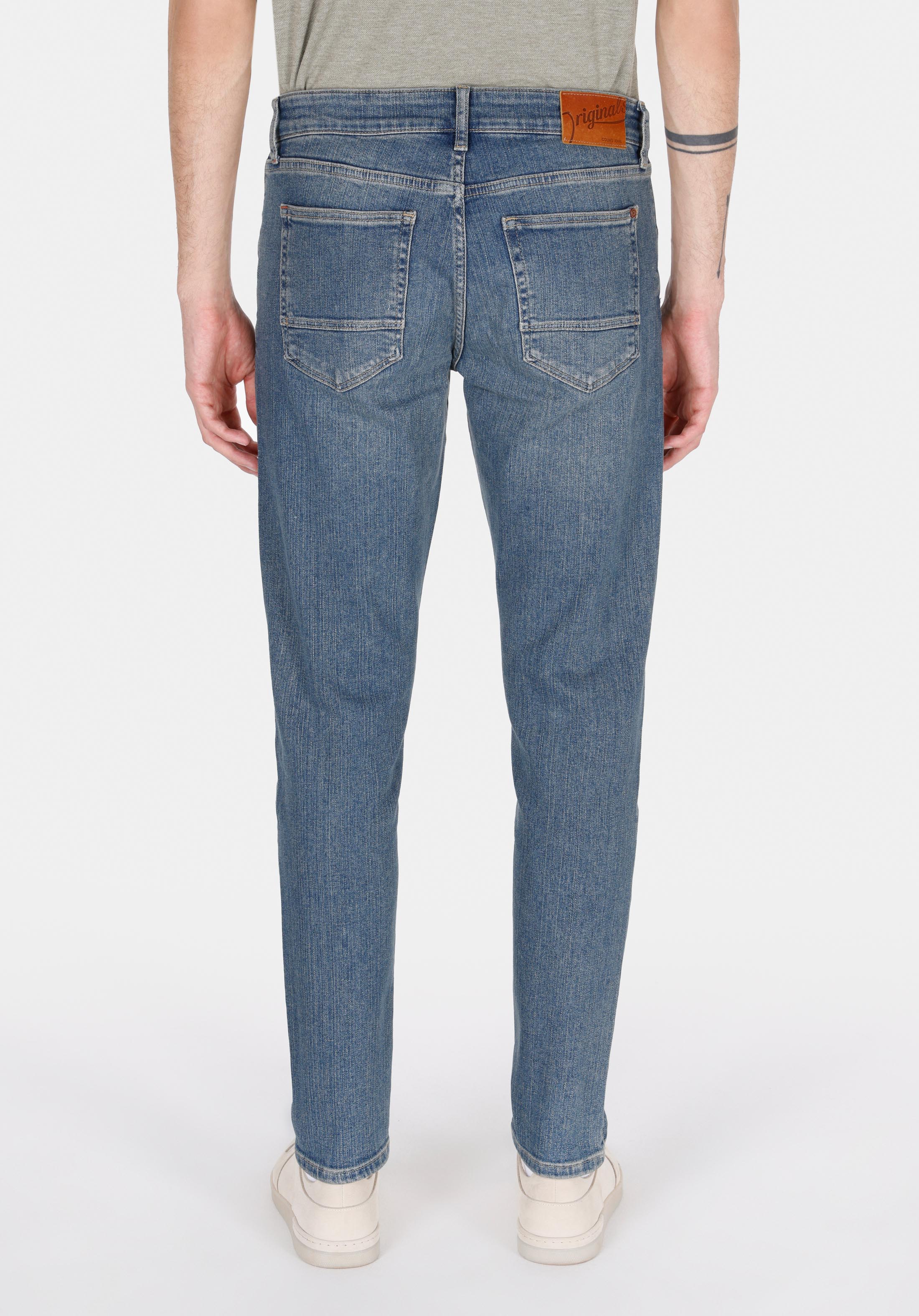 Afișați detalii pentru Pantaloni De Barbati Albastru Slim Fit 041 Danny Cl1073405