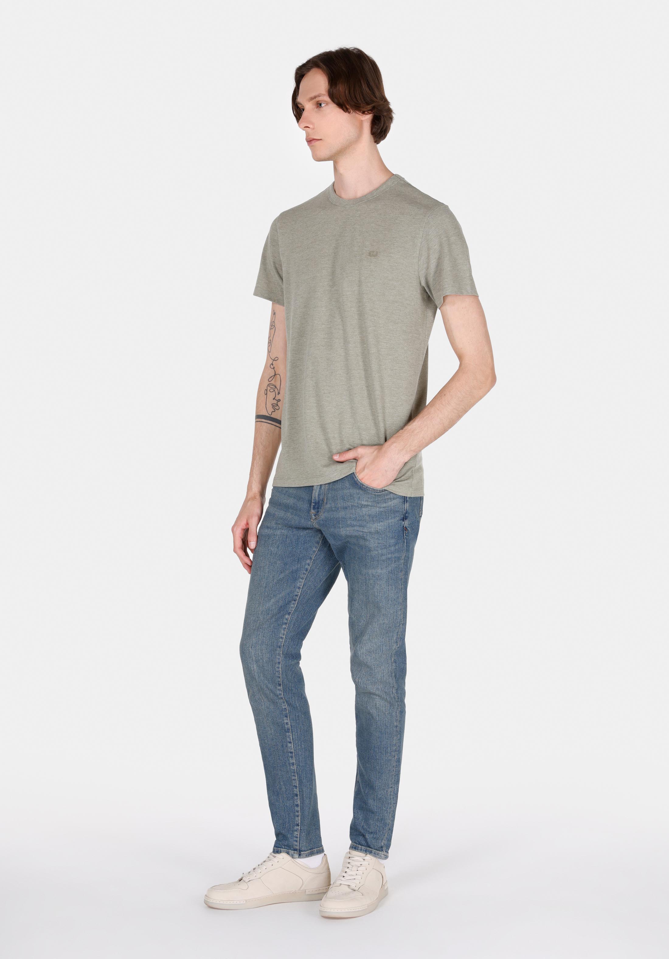 Afișați detalii pentru Pantaloni De Barbati Albastru Slim Fit 041 Danny Cl1073405