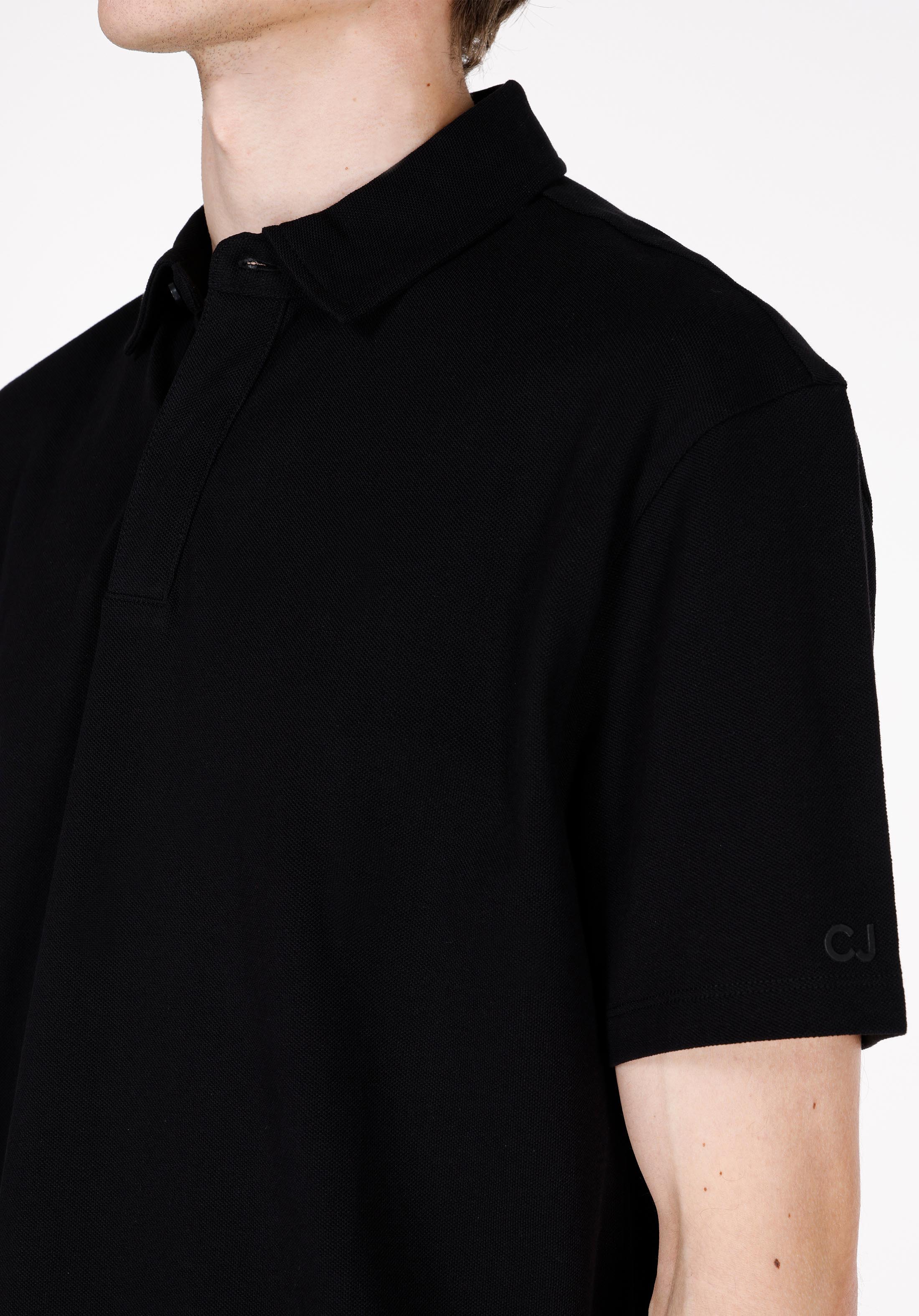 Afișați detalii pentru Tricou Polo Cu Maneca Scurta De Barbati Negru Comfort Fit  Cl1073959