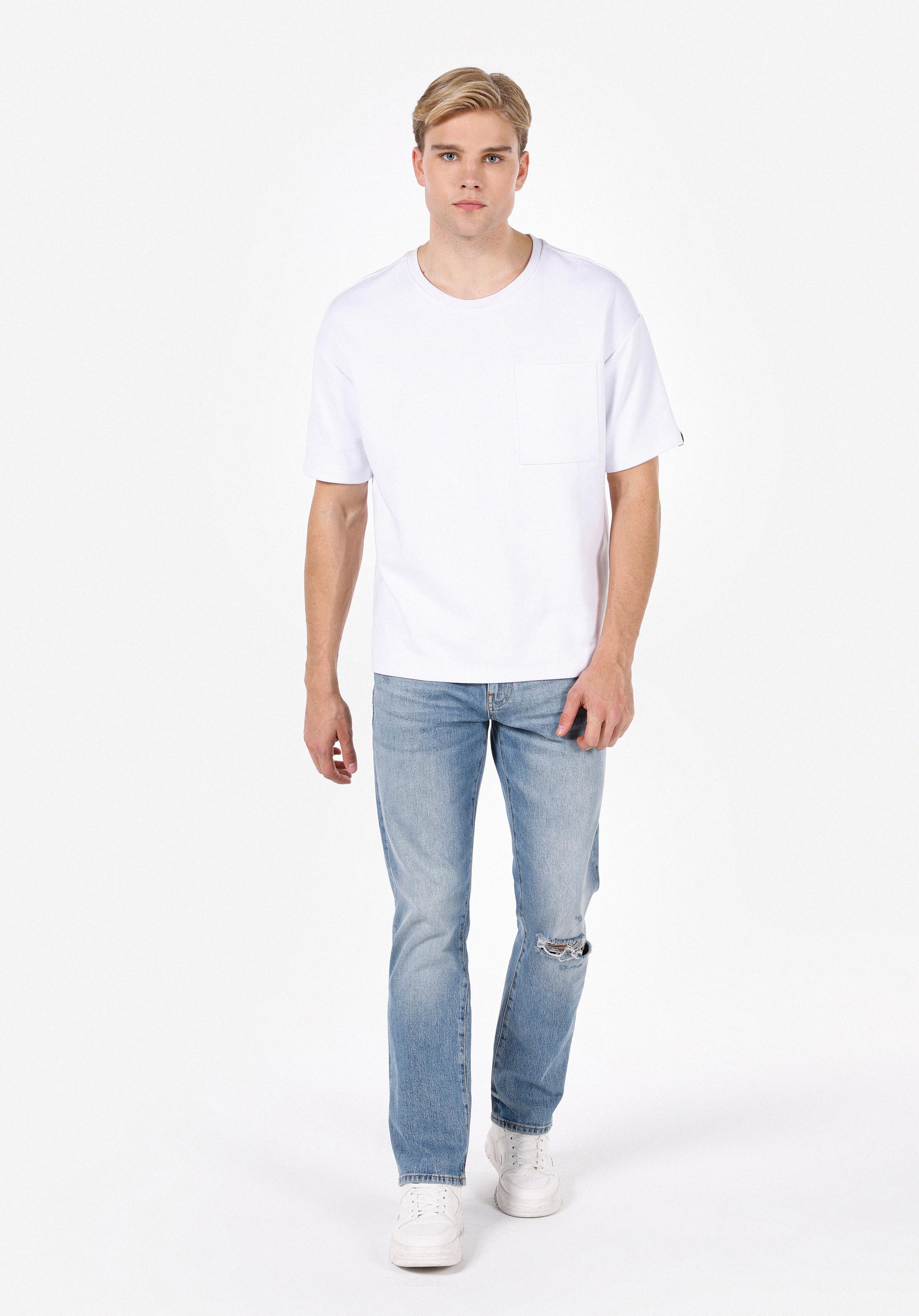 Afișați detalii pentru Pantaloni De Barbati Albastru Regular Fit 045 David Cl1074509