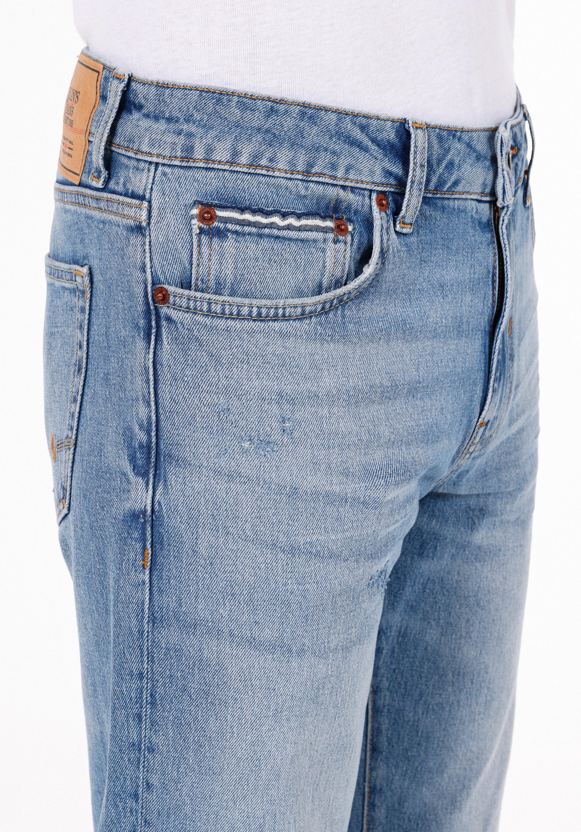 Afișați detalii pentru Pantaloni De Barbati Albastru Regular Fit 045 David Cl1074509