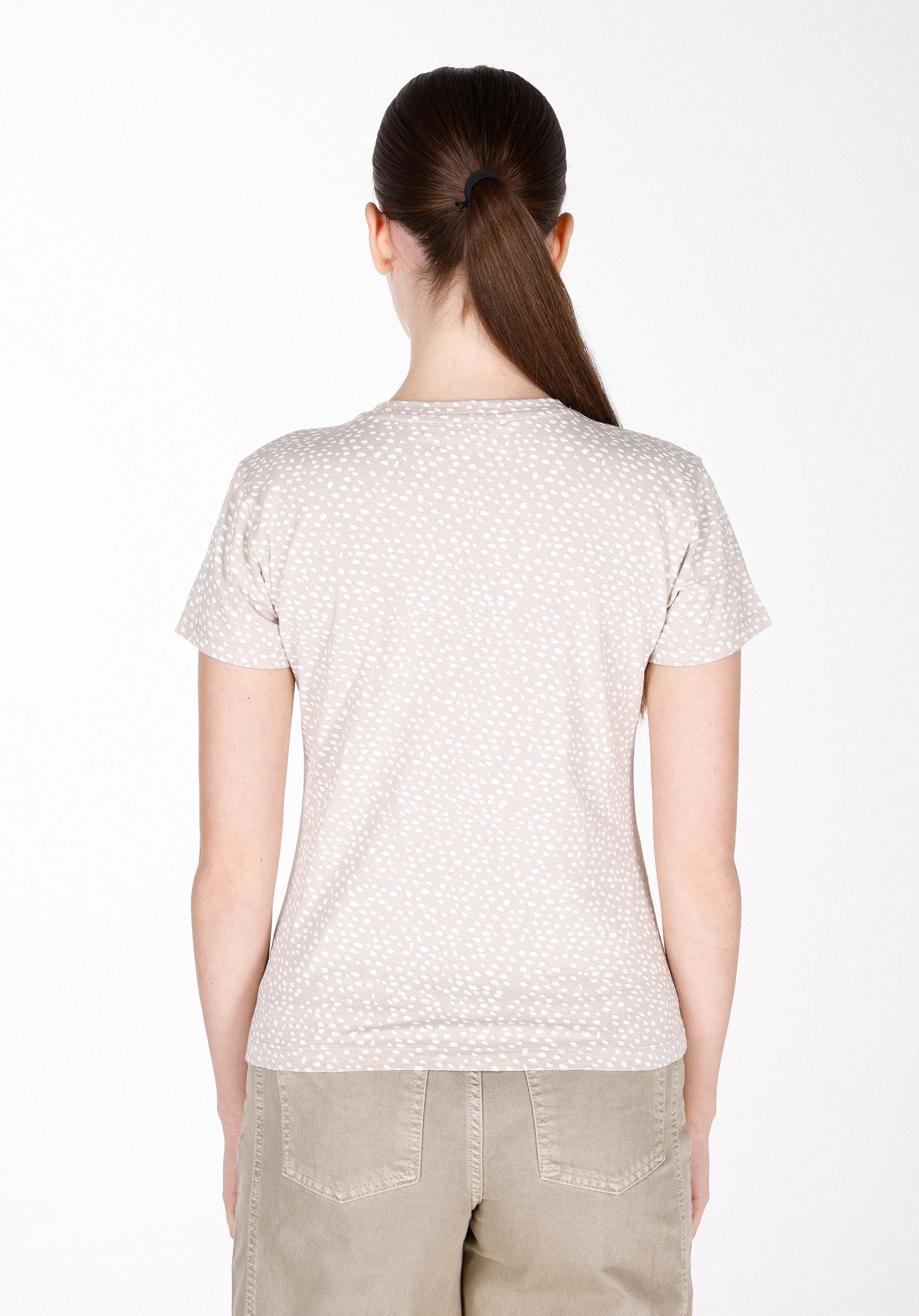 Afișați detalii pentru Tricou Cu Maneca Scurta De Dama Bej Slim Fit  Cl1073447