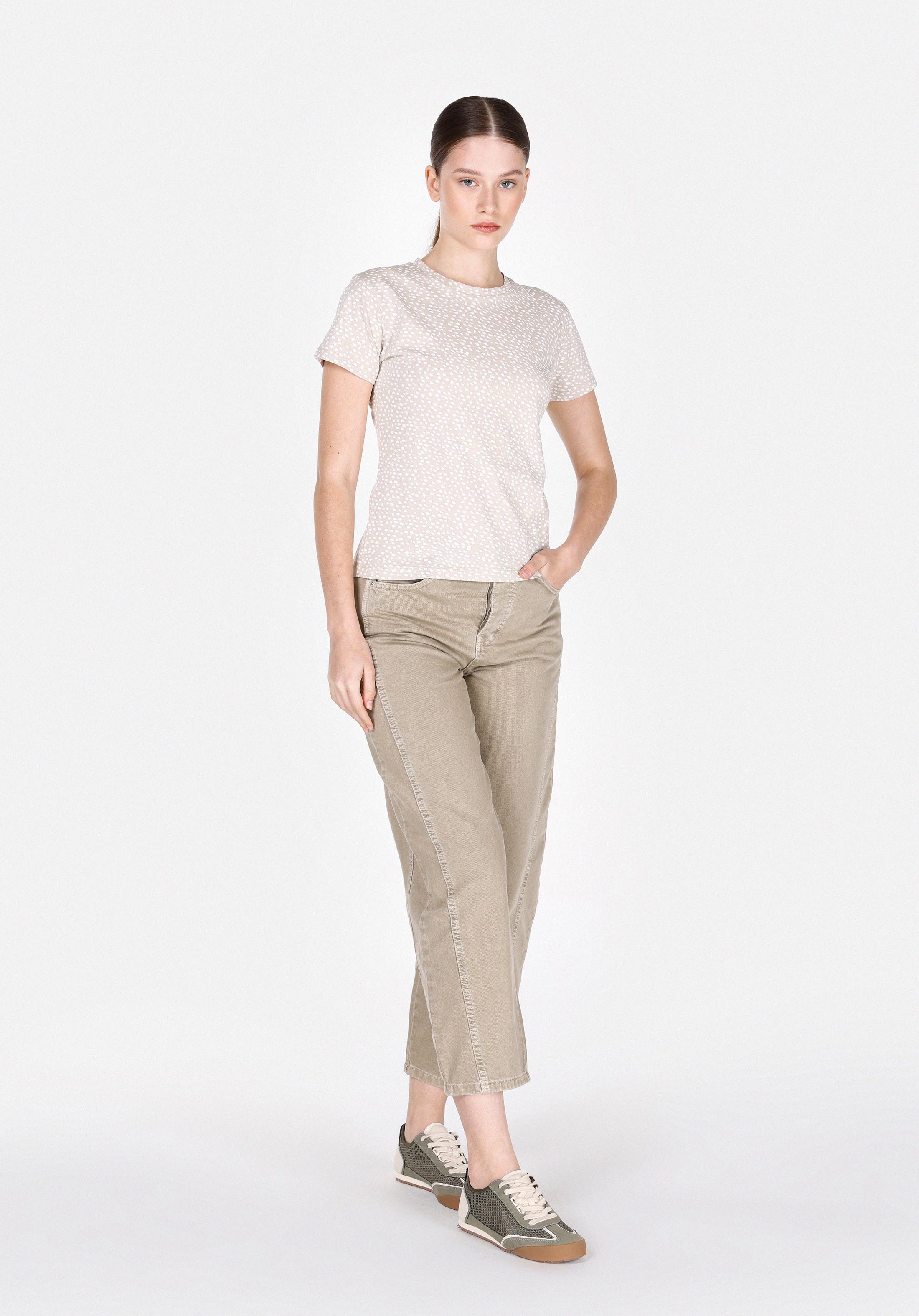 Afișați detalii pentru Tricou Cu Maneca Scurta De Dama Bej Slim Fit  Cl1073447