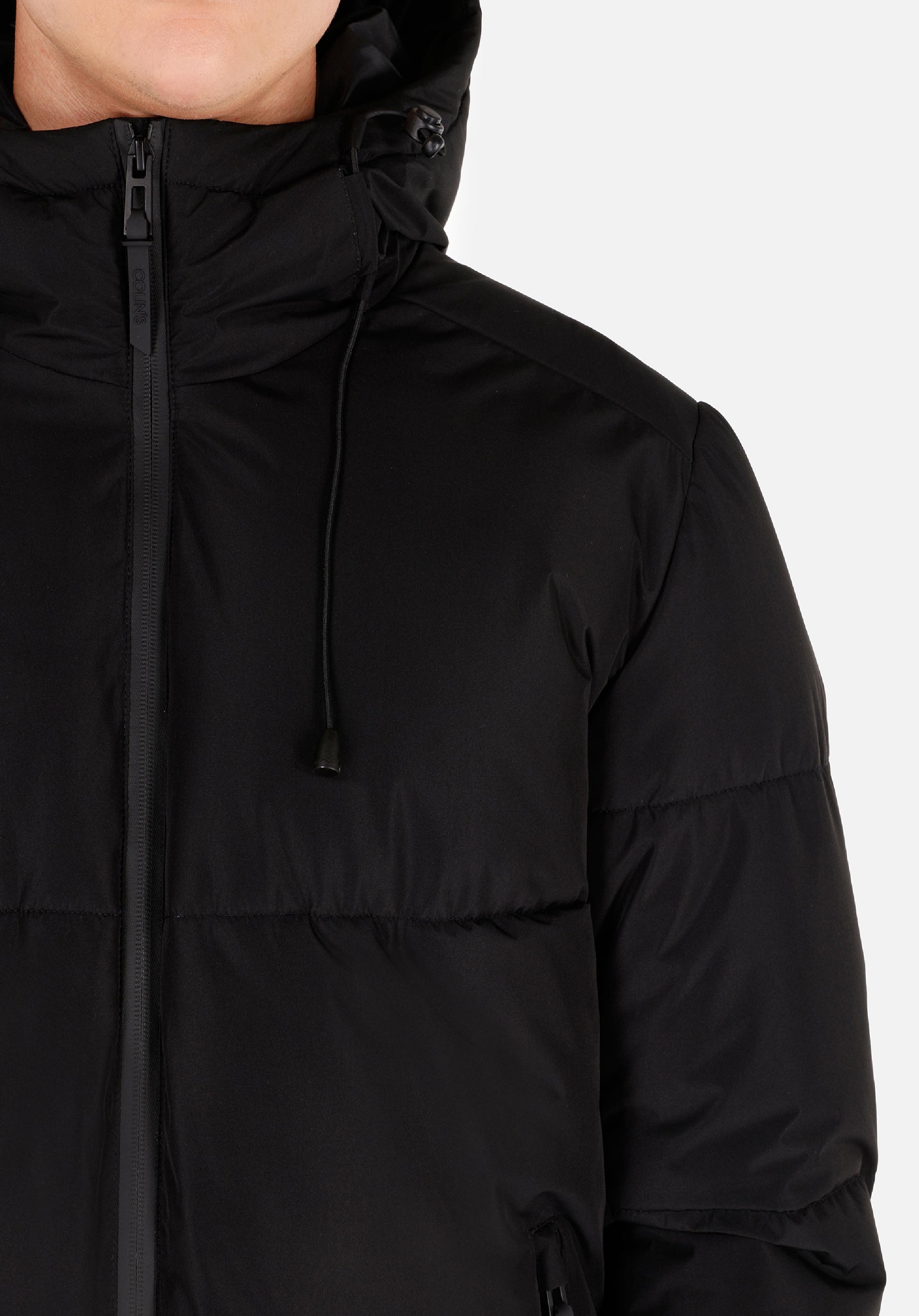 Afișați detalii pentru Palton Negru Pentru Bărbați Slim Fit