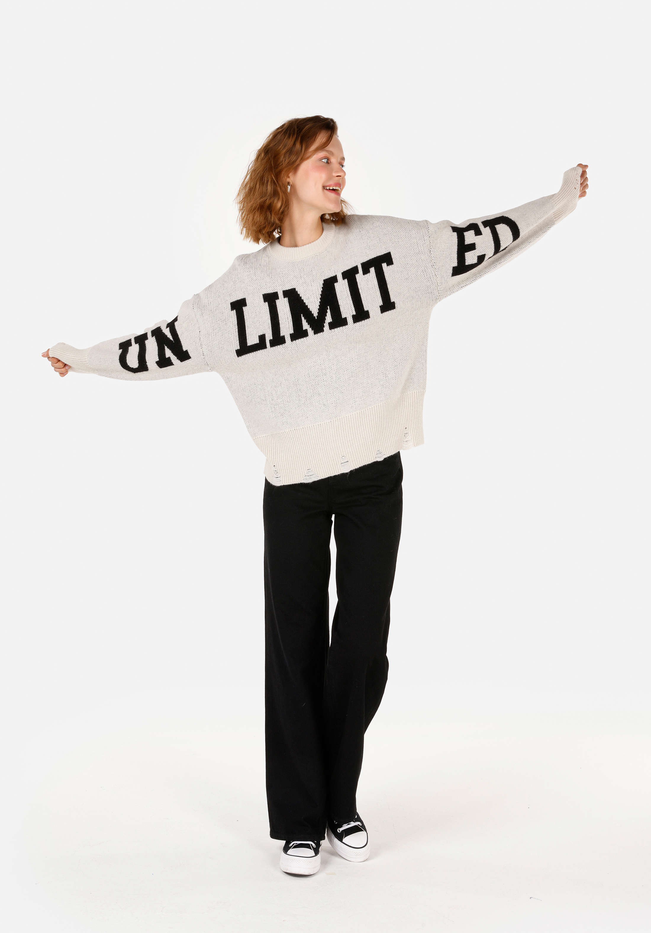 Afișați detalii pentru Pulover De Dama Ecru Comfort Fit  Cl1071144