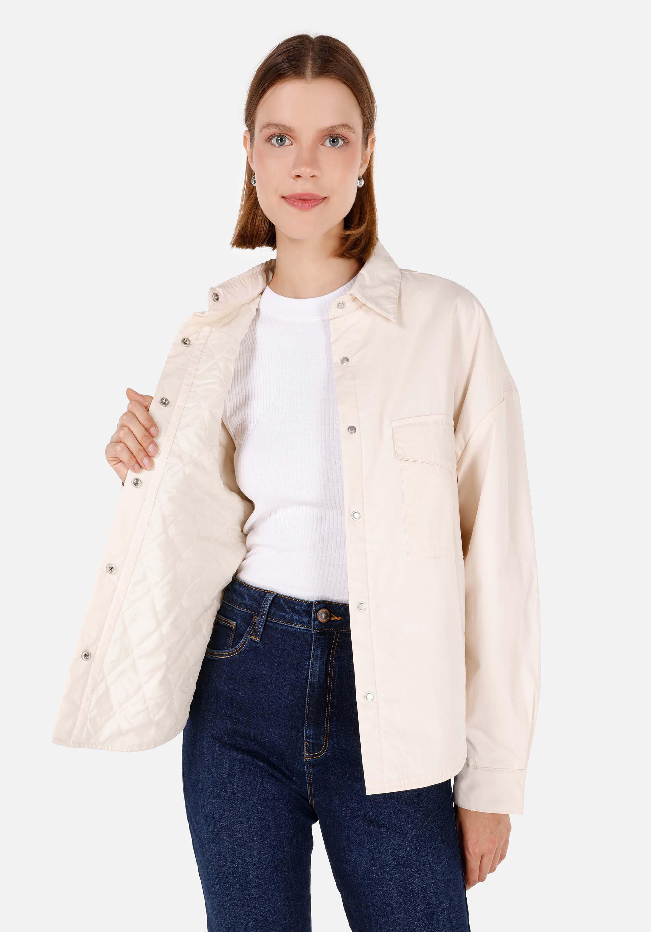 Afișați detalii pentru Jacheta De Dama Ecru Relaxed Fit  Cl1071163