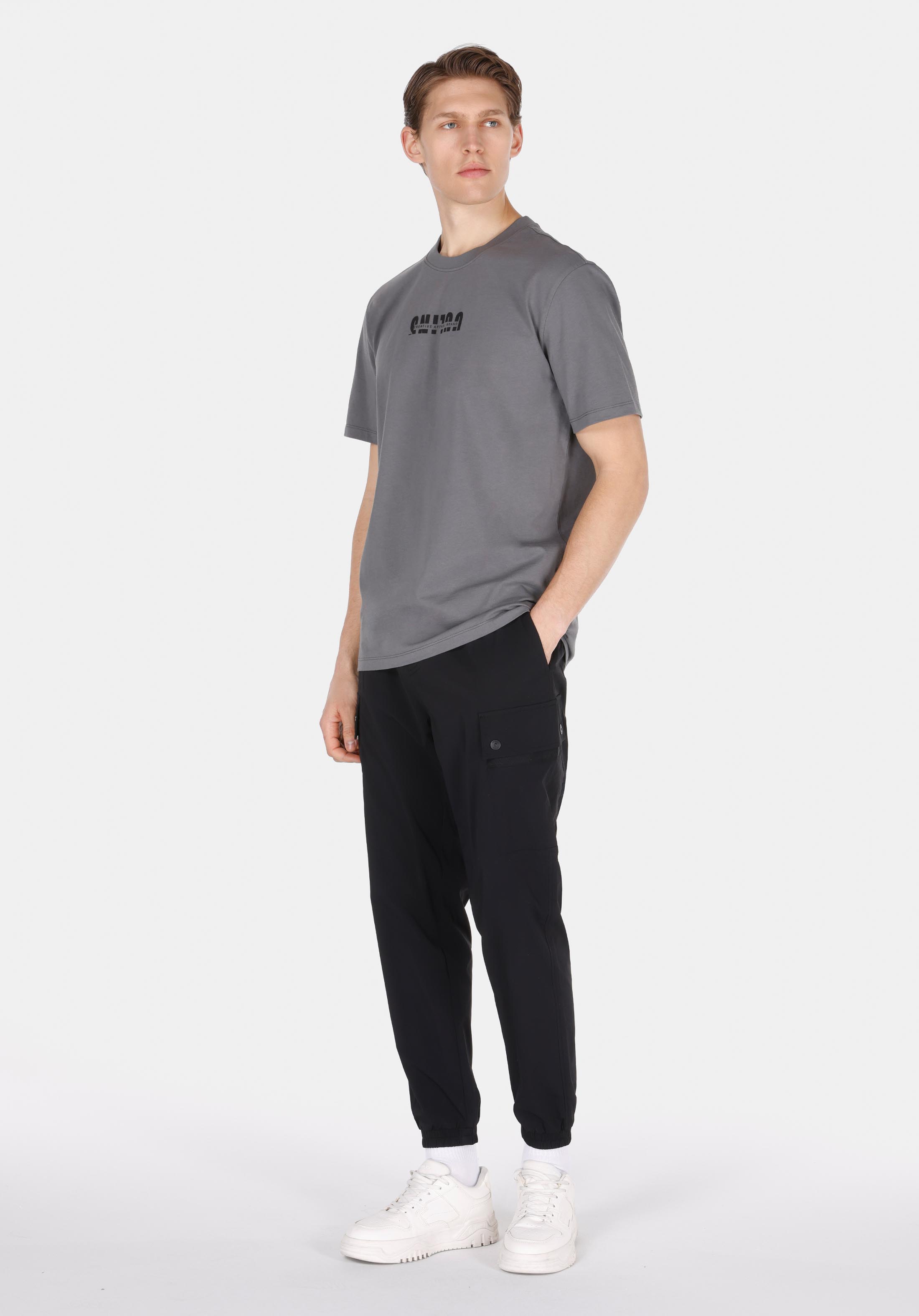 Afișați detalii pentru Tricou Cu Maneca Scurta De Barbati Antracit Comfort Fit  Cl1074514