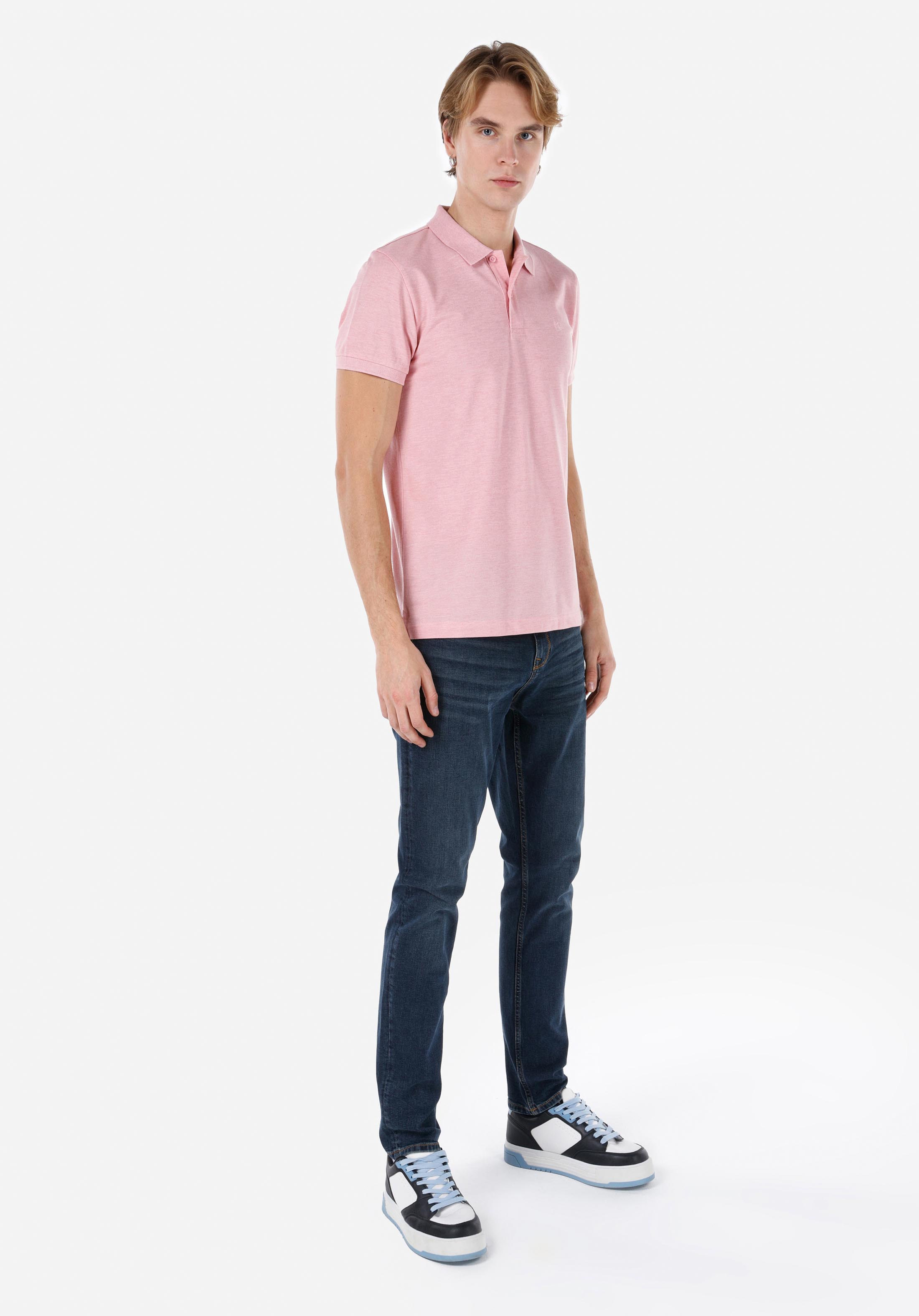 Afișați detalii pentru Tricou Polo Cu Maneca Scurta De Barbati Roz Classic Fit  Cltkttshm0766200
