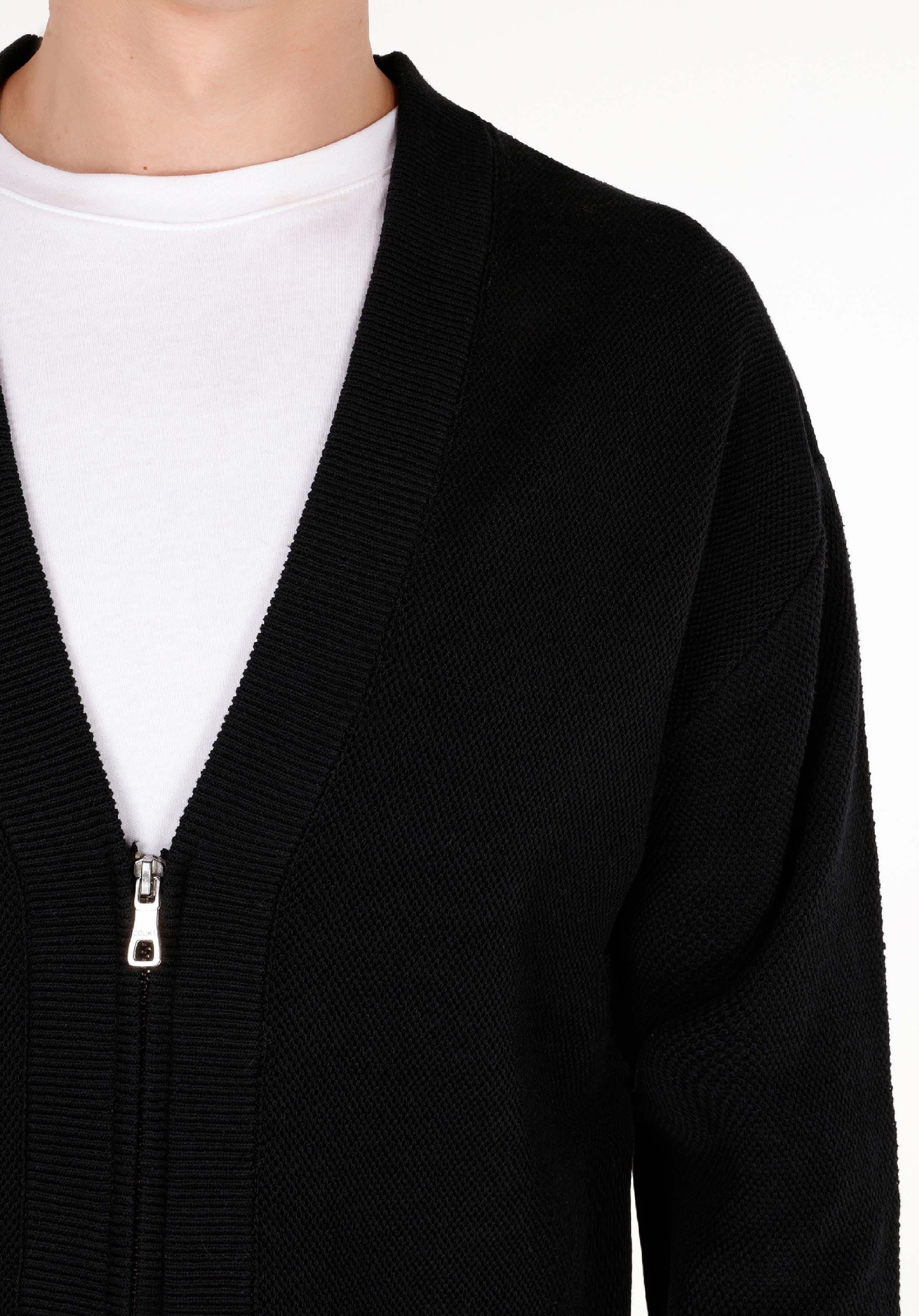 Afișați detalii pentru Cardigan De Barbati Negru Comfort Fit  Cl1071261