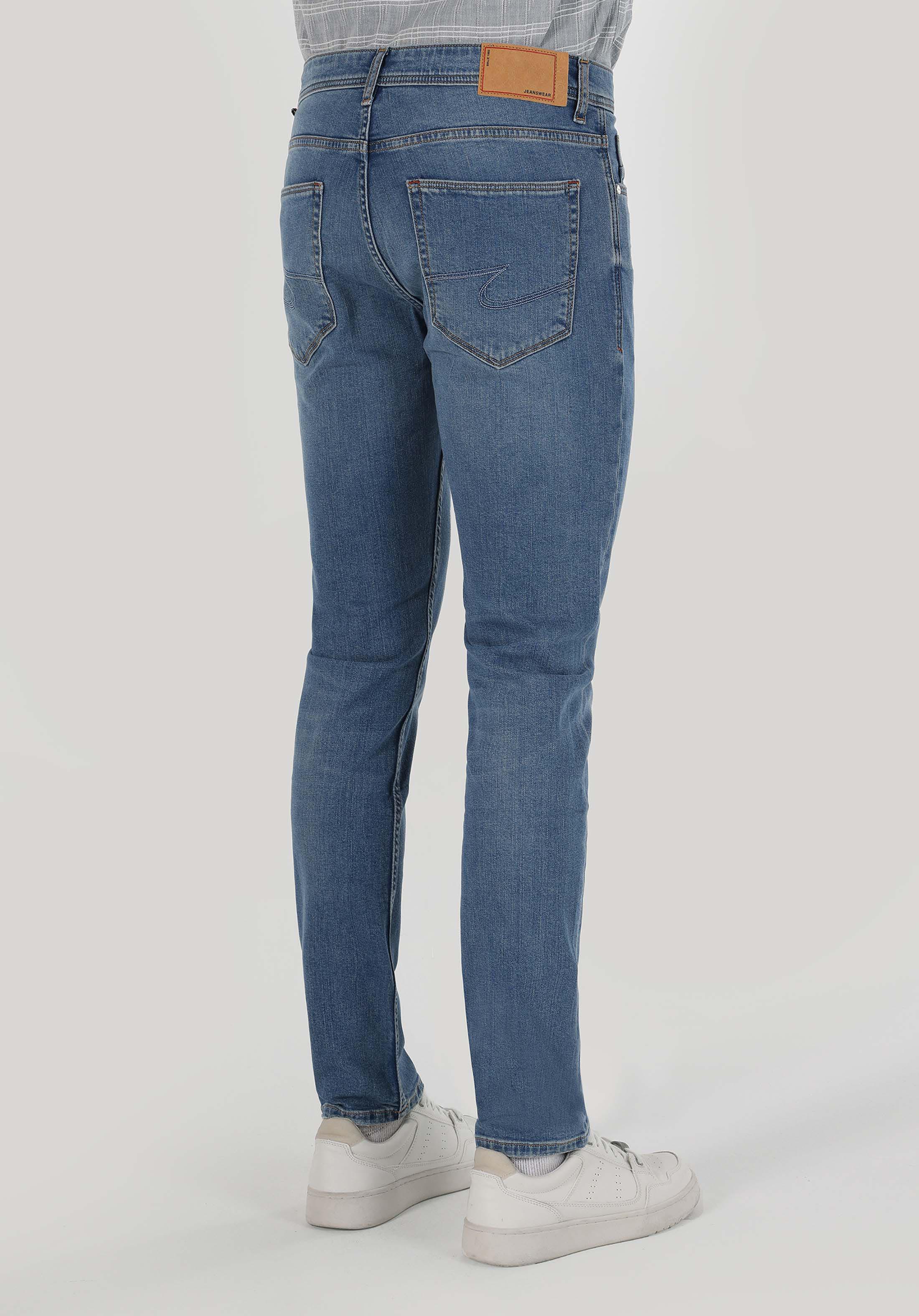 Afișați detalii pentru Pantaloni De Barbati Albastru Straight Fit 044 Karl Cl1064374