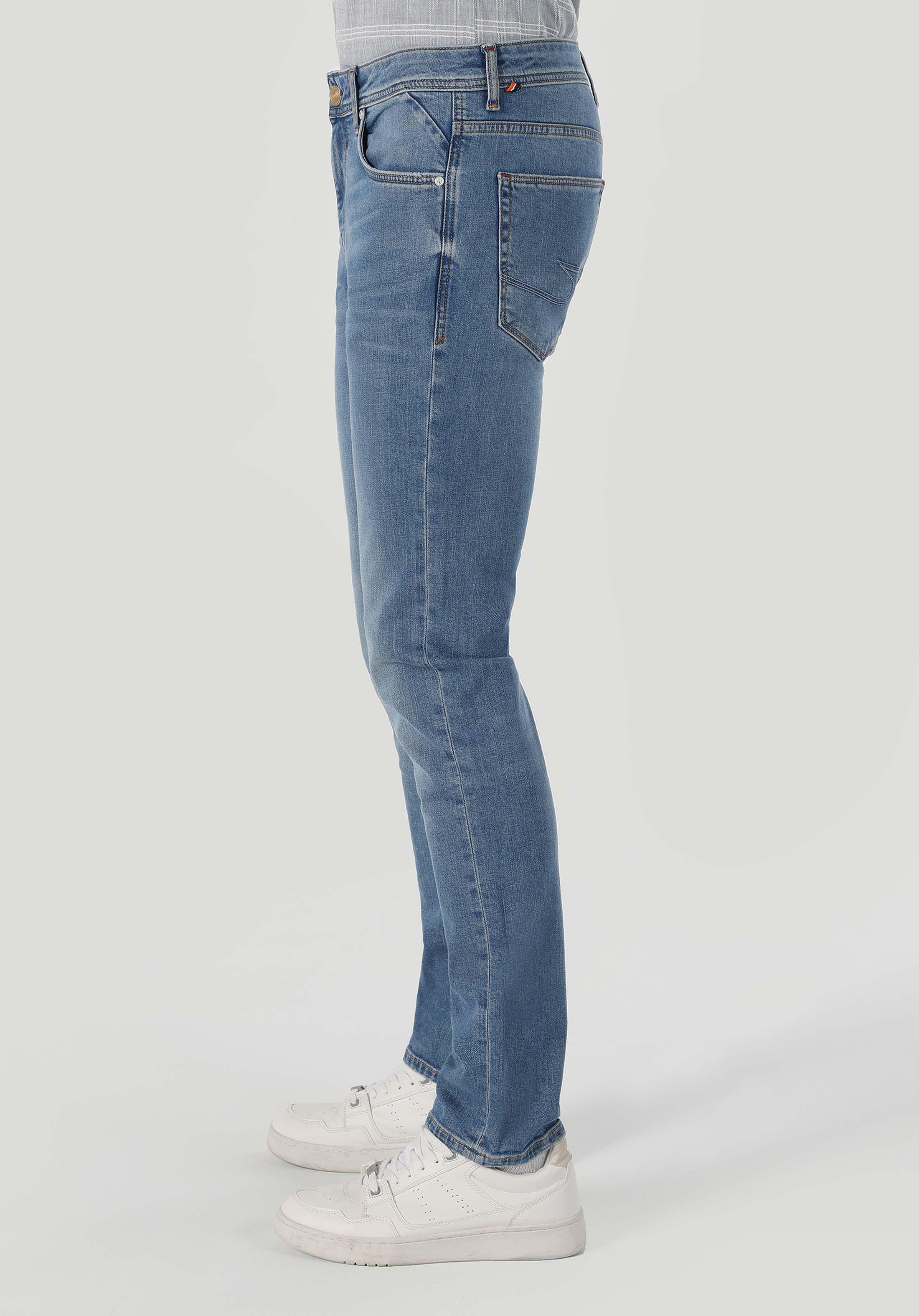 Afișați detalii pentru Pantaloni De Barbati Albastru Straight Fit 044 Karl Cl1064374