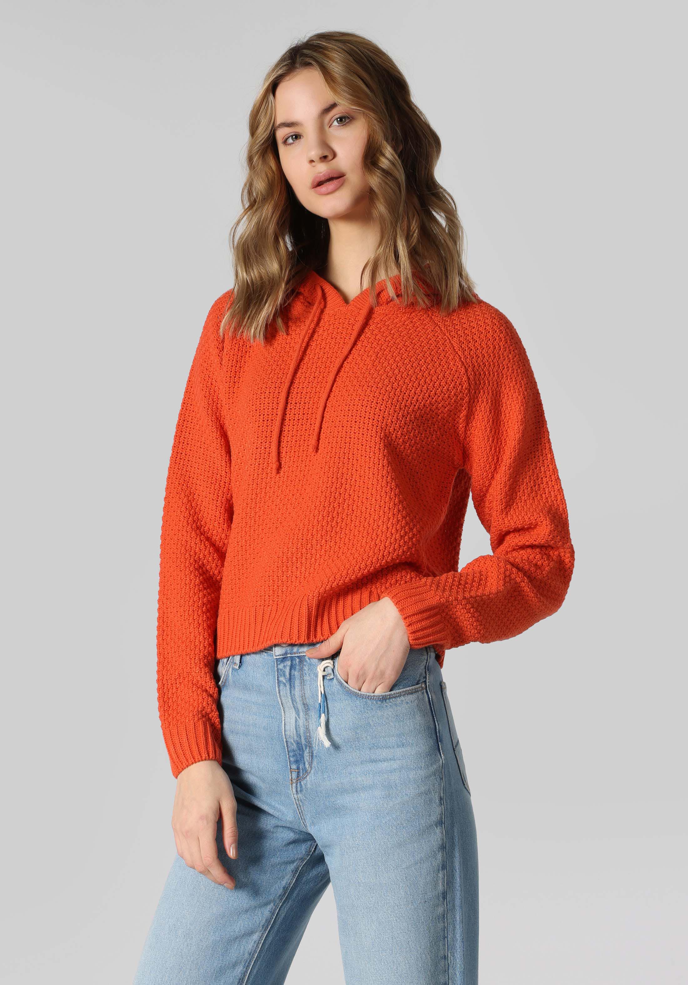 Afișați detalii pentru Pulover De Dama Portocaliu Regular Fit  Cl1062436