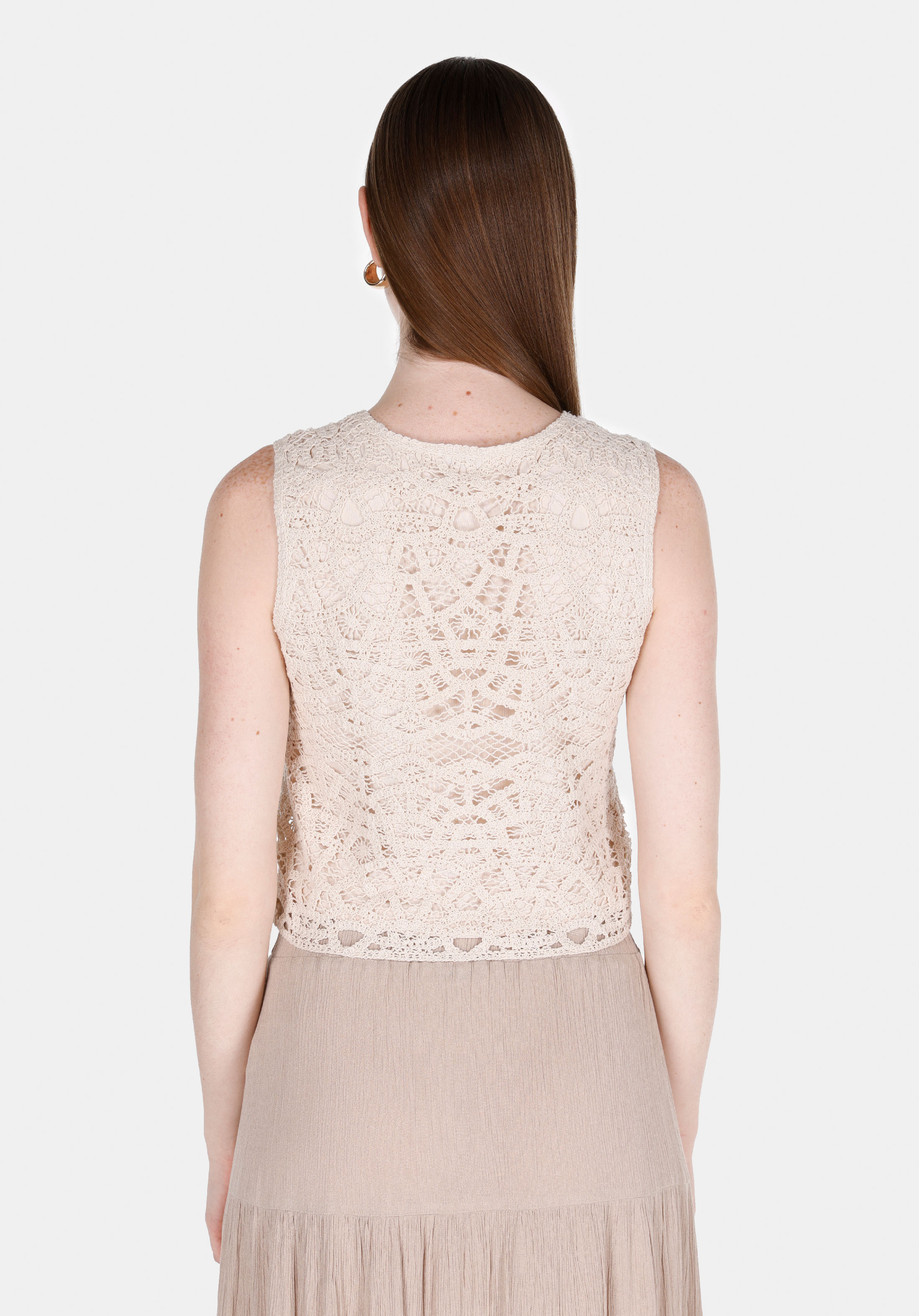 Afișați detalii pentru Bluza Cu Maneca Scurta De Dama Ecru Regular Fit  Cl1074540