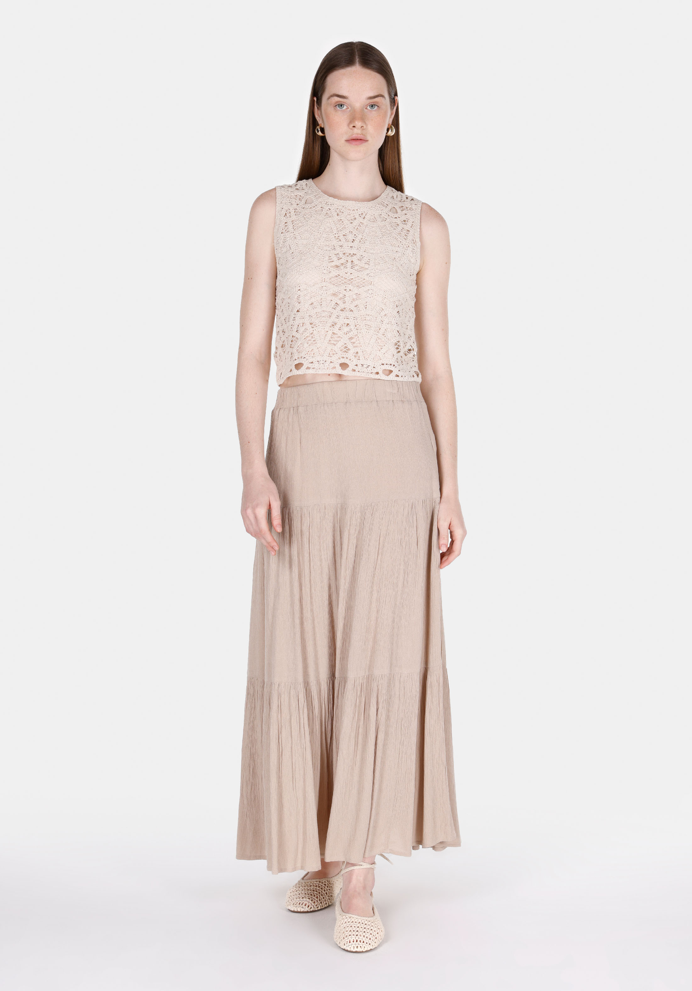 Afișați detalii pentru Bluza Cu Maneca Scurta De Dama Ecru Regular Fit  Cl1074540