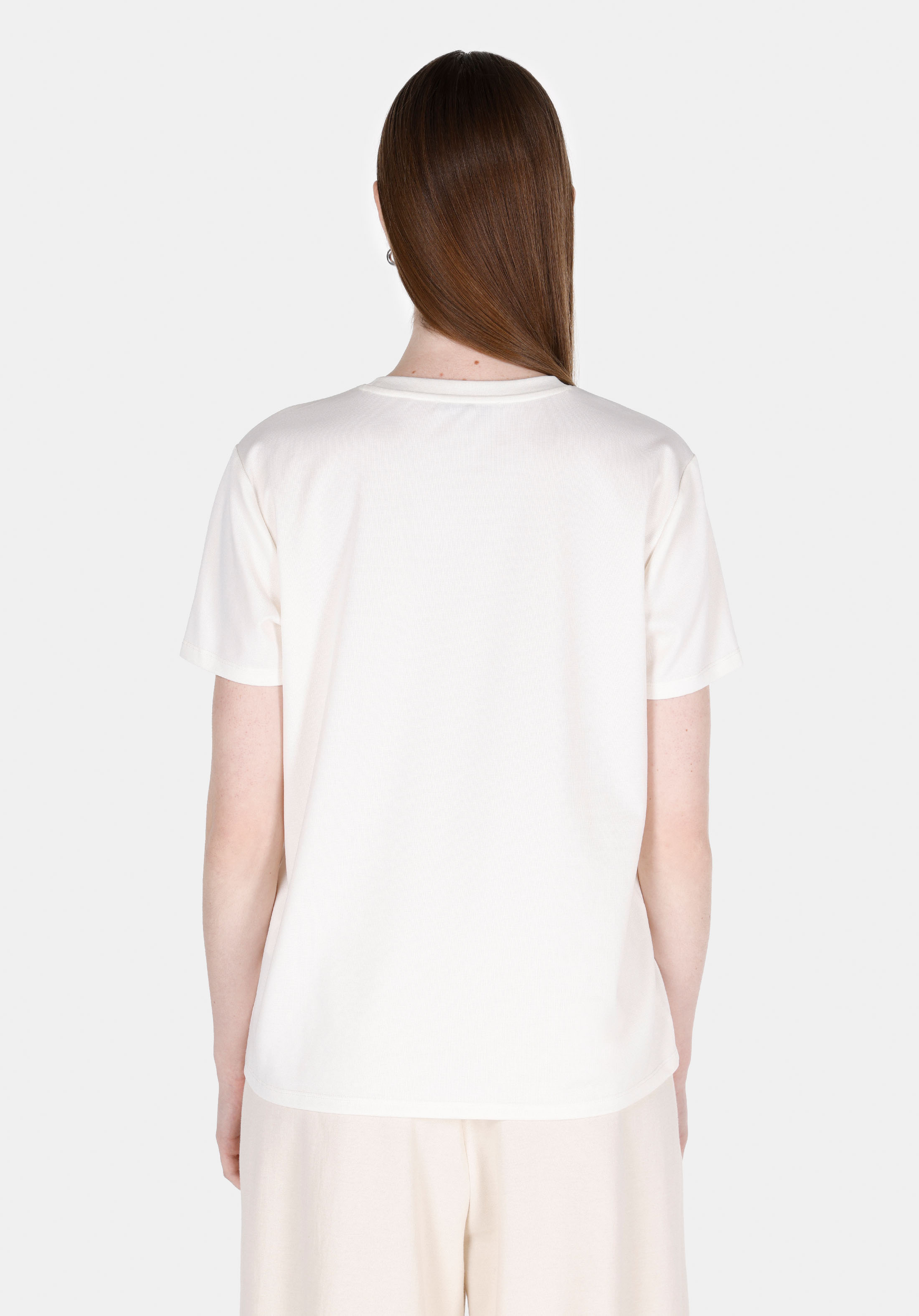 Afișați detalii pentru Tricou Cu Maneca Scurta De Dama Alb Regular Fit  Cl1074603